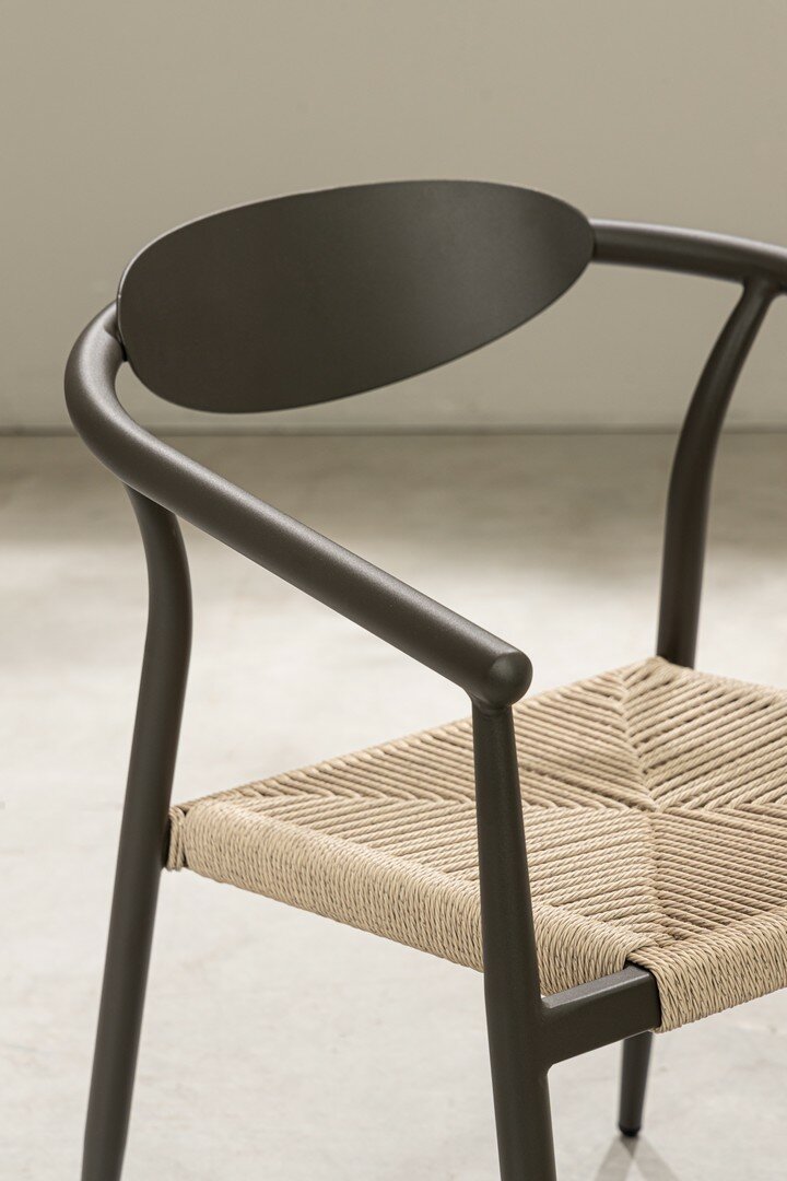 Garden chair LINARES, anthracite, stackable