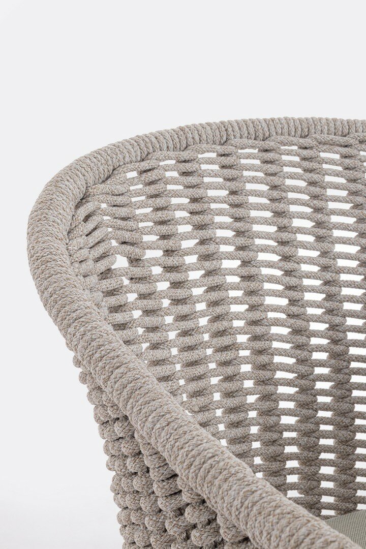 Garden chair SALINES, choco, rope