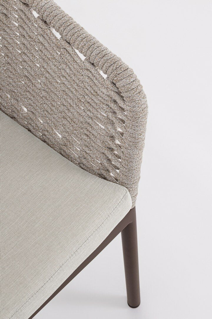Garden chair SALINES, choco, rope