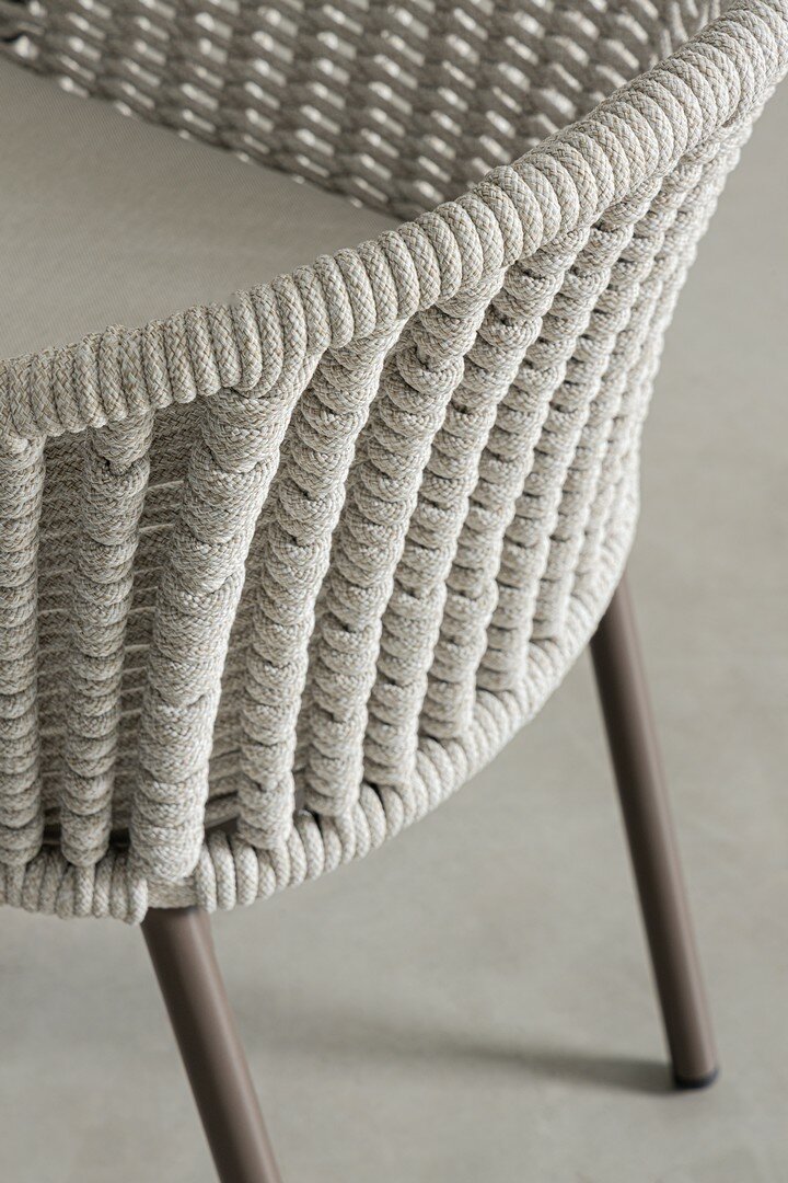 Garden chair SALINES, choco, rope