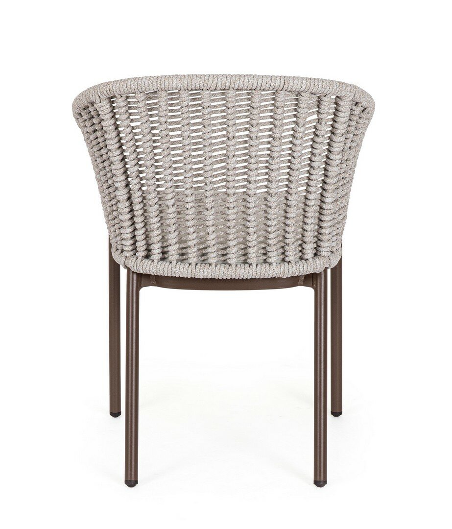 Garden chair SALINES, choco, rope