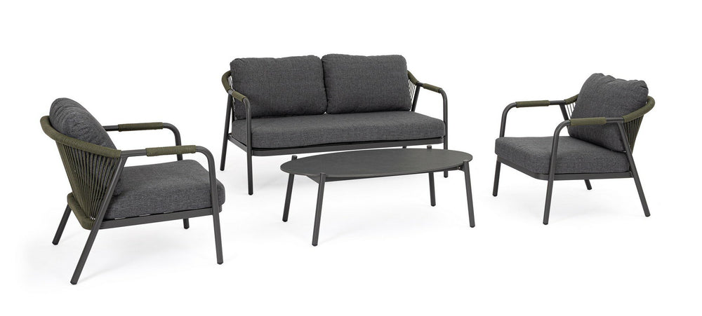 Garden set MIRAVET, anthracite/green