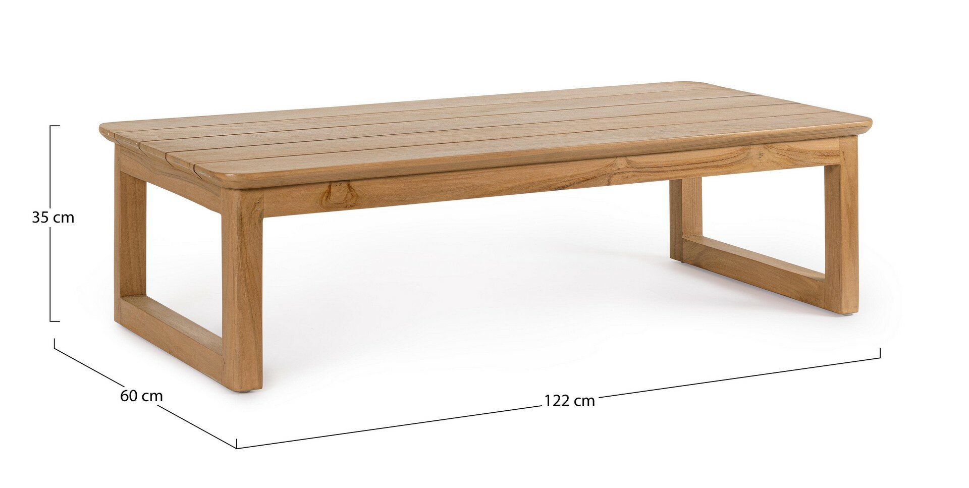 Coffee table EVORA, teak SVLK, 122x60