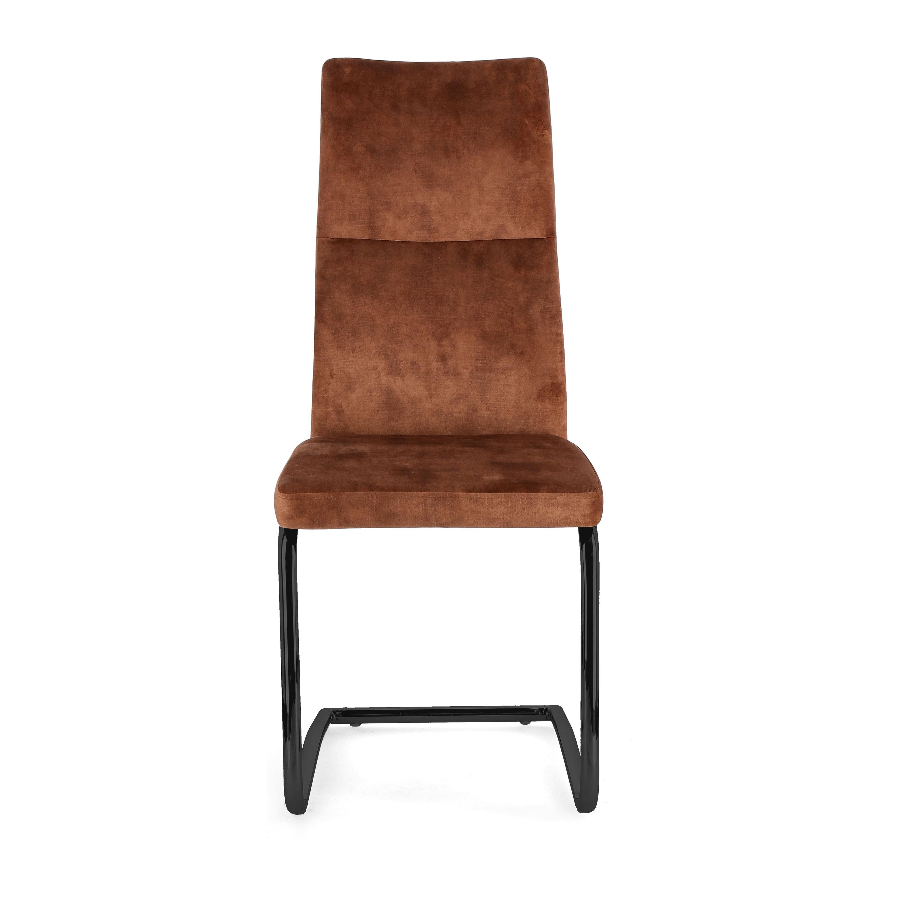 THELMA chair, rust, velvet