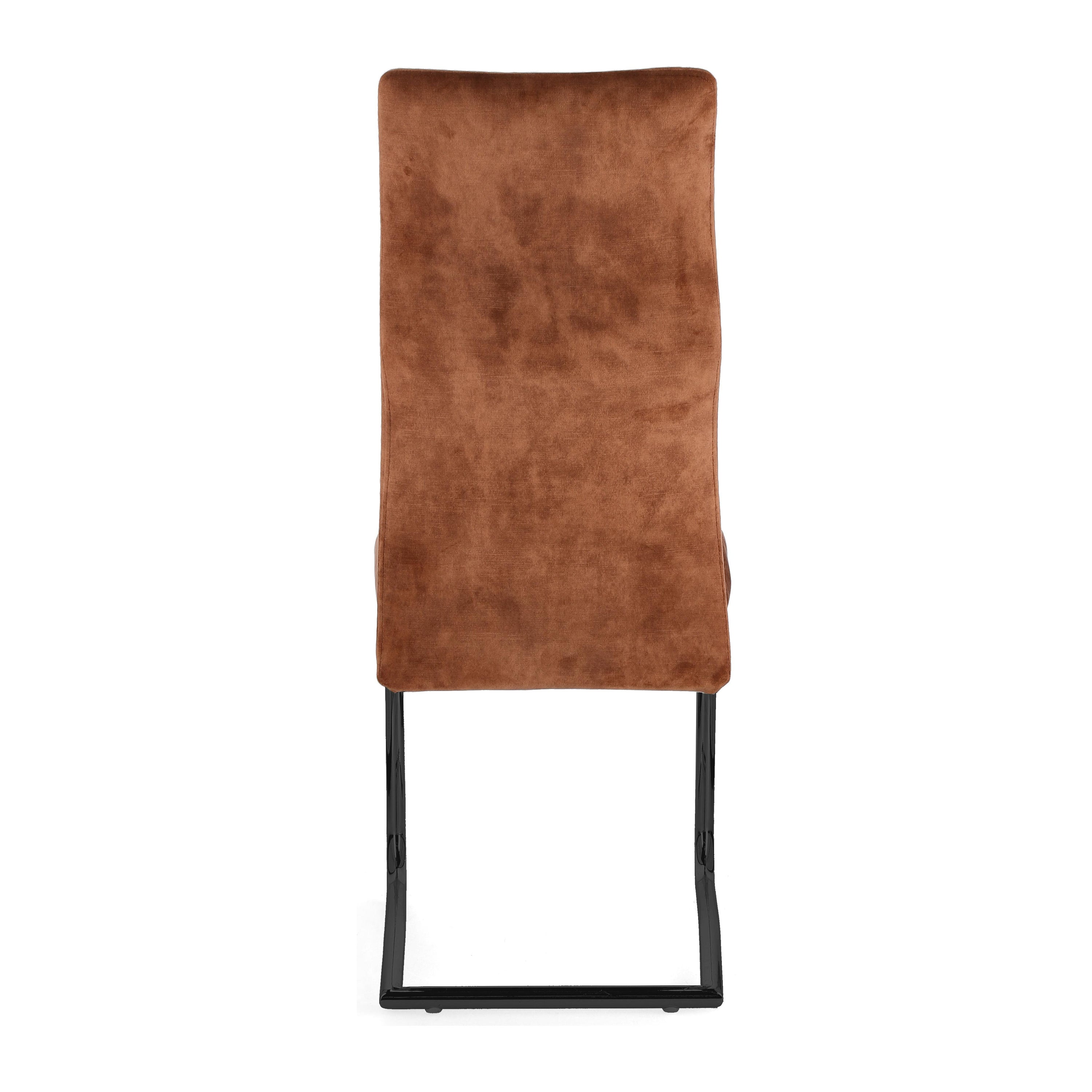 THELMA chair, rust, velvet