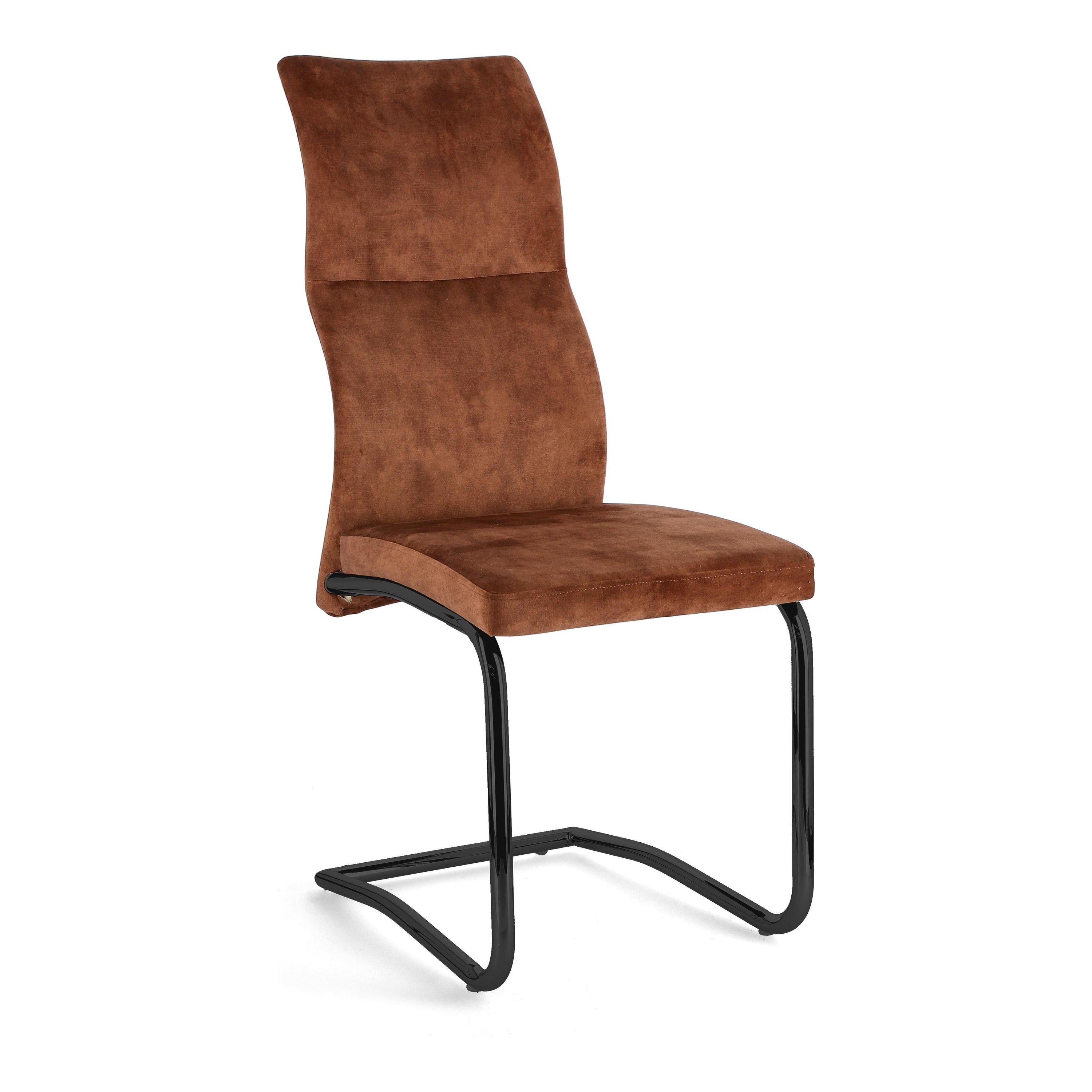 THELMA chair, rust, velvet
