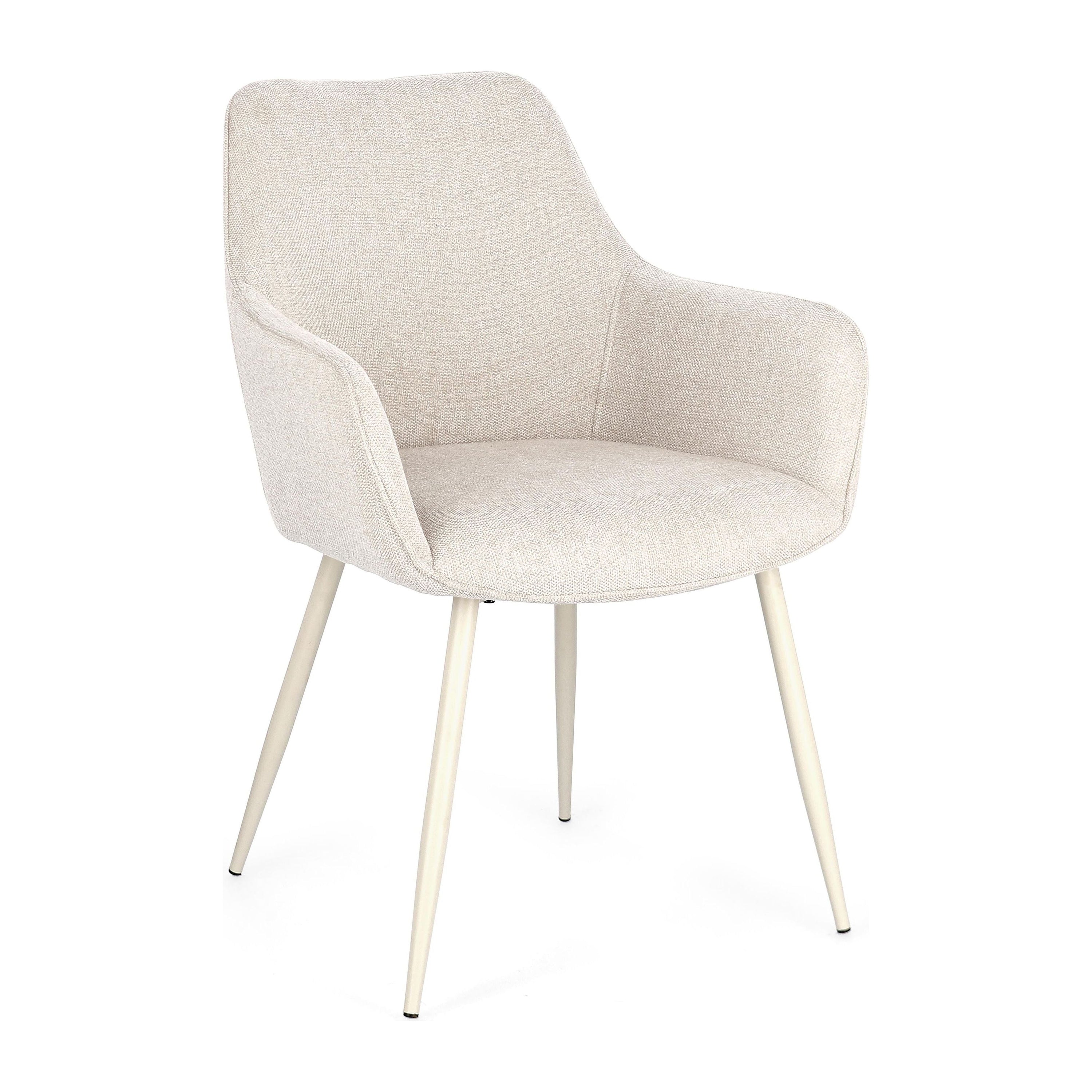 CORA valgomojo kėdė, beige, baltos kojos