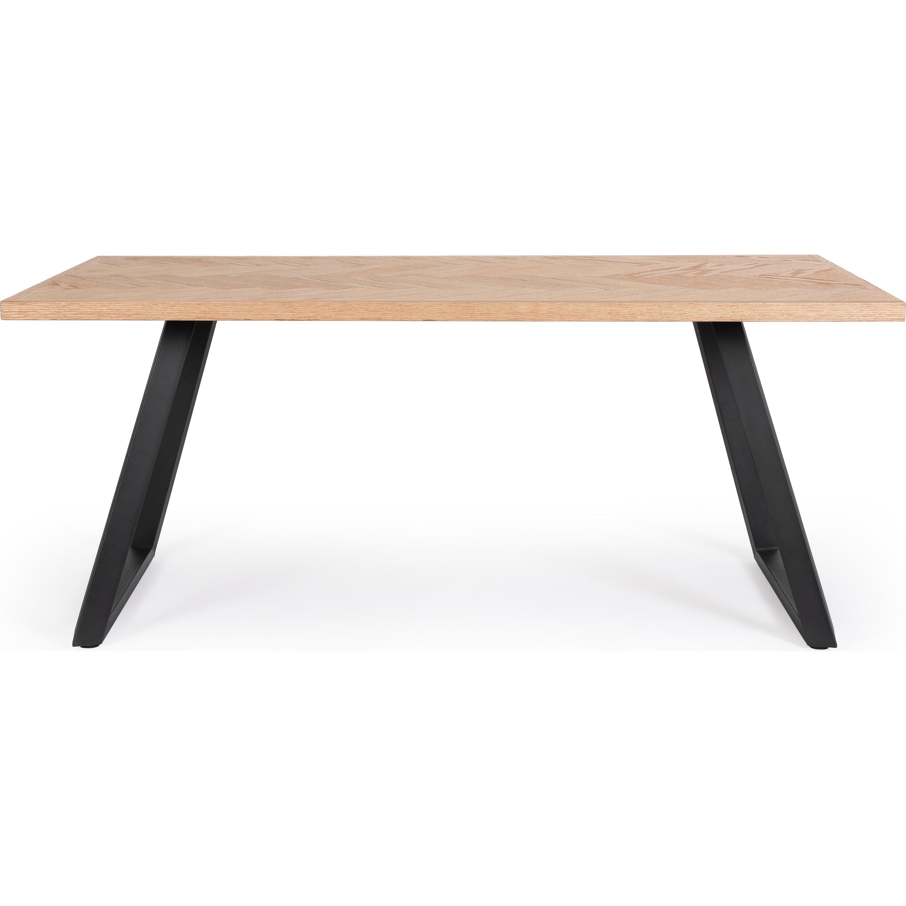 DUKAT valgomojo stalas, 180X90cm, juodas