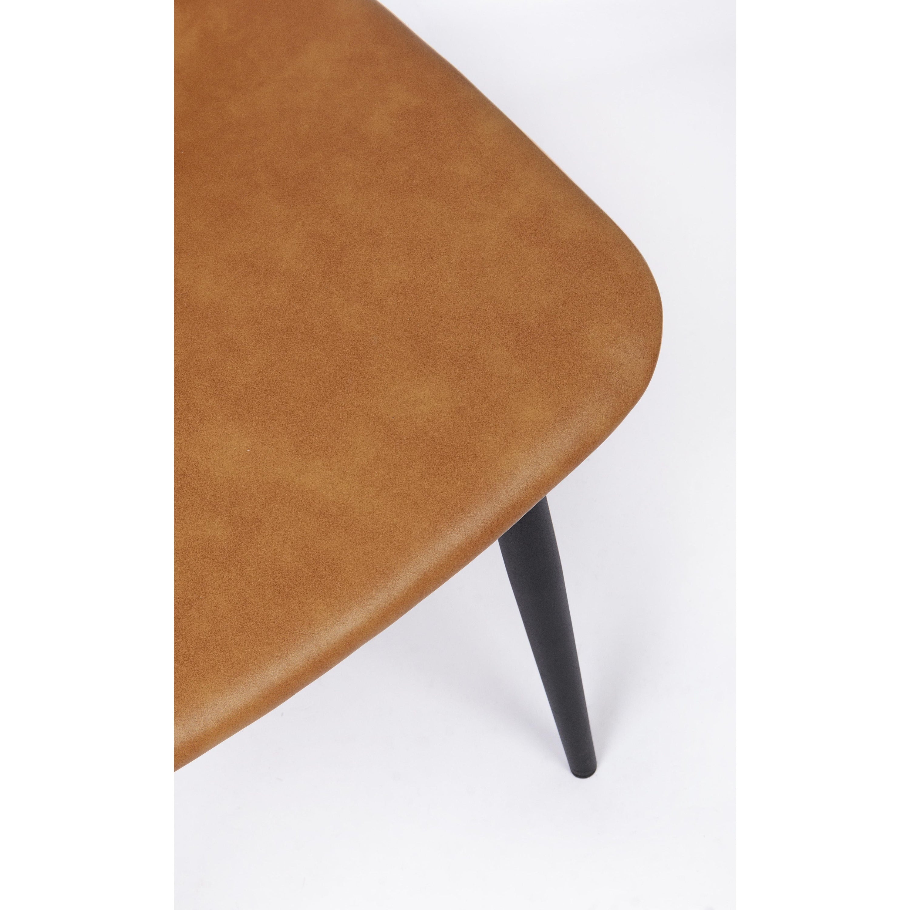 KYRA dining chair, brown, black legs