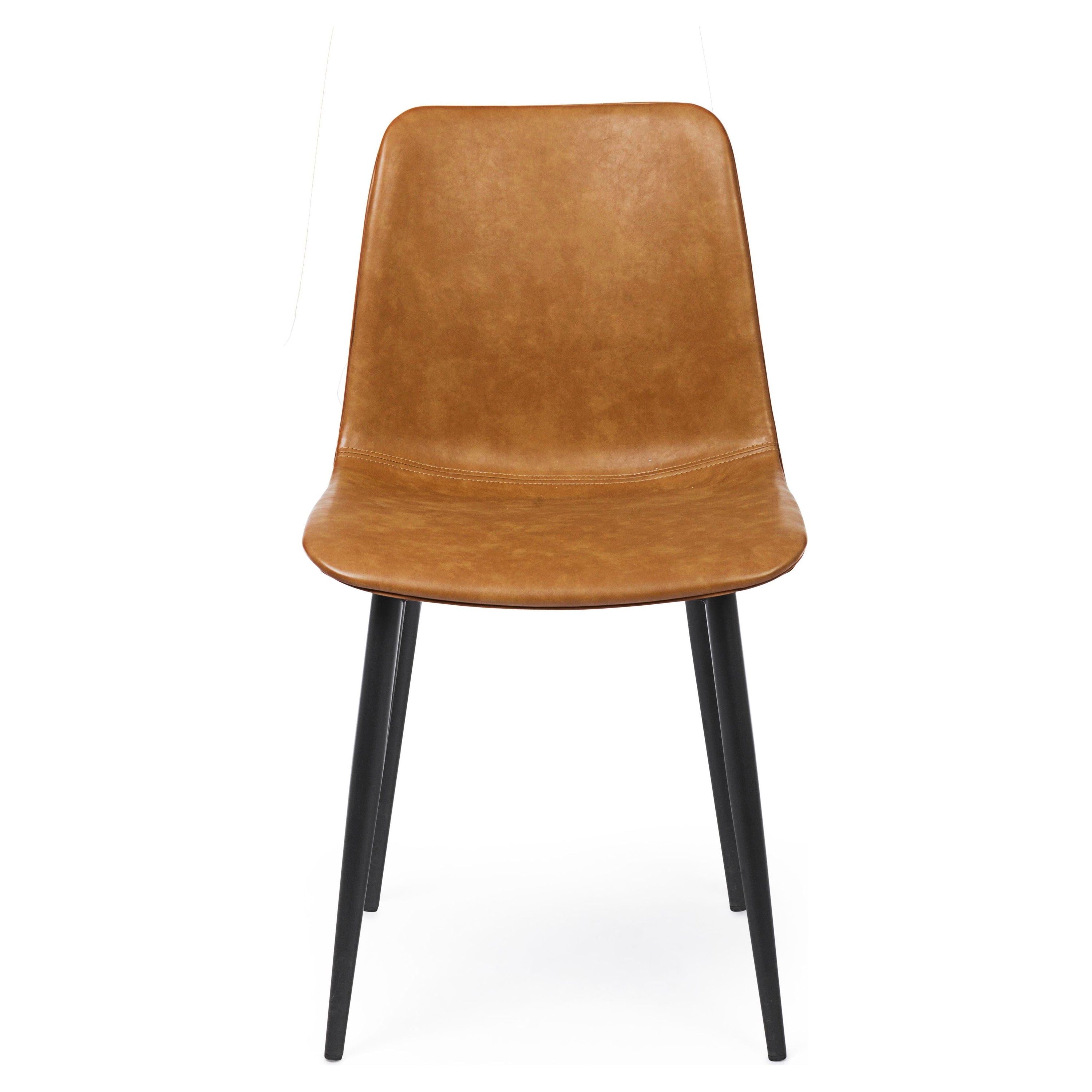 KYRA dining chair, brown, black legs