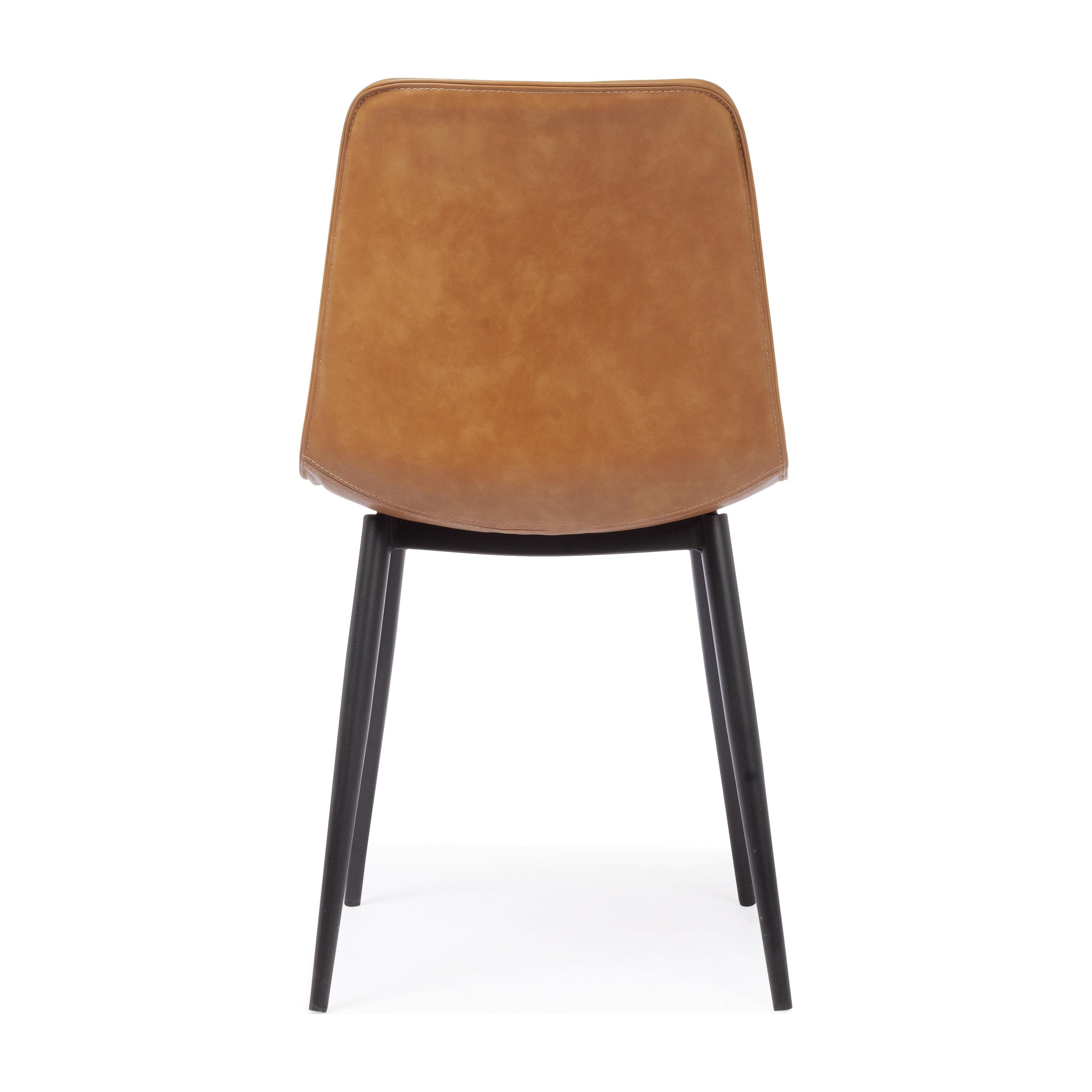 KYRA dining chair, brown, black legs