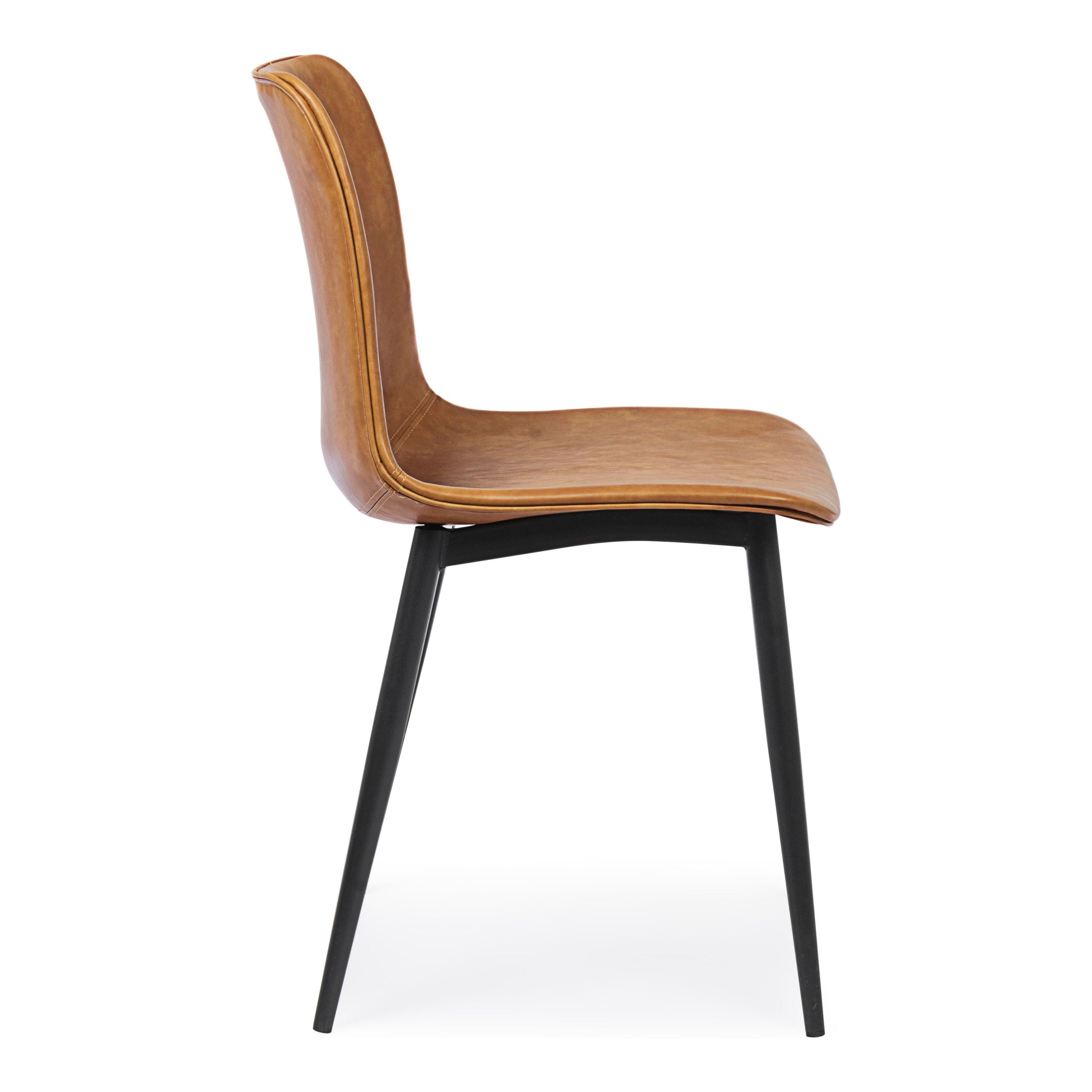 KYRA dining chair, brown, black legs