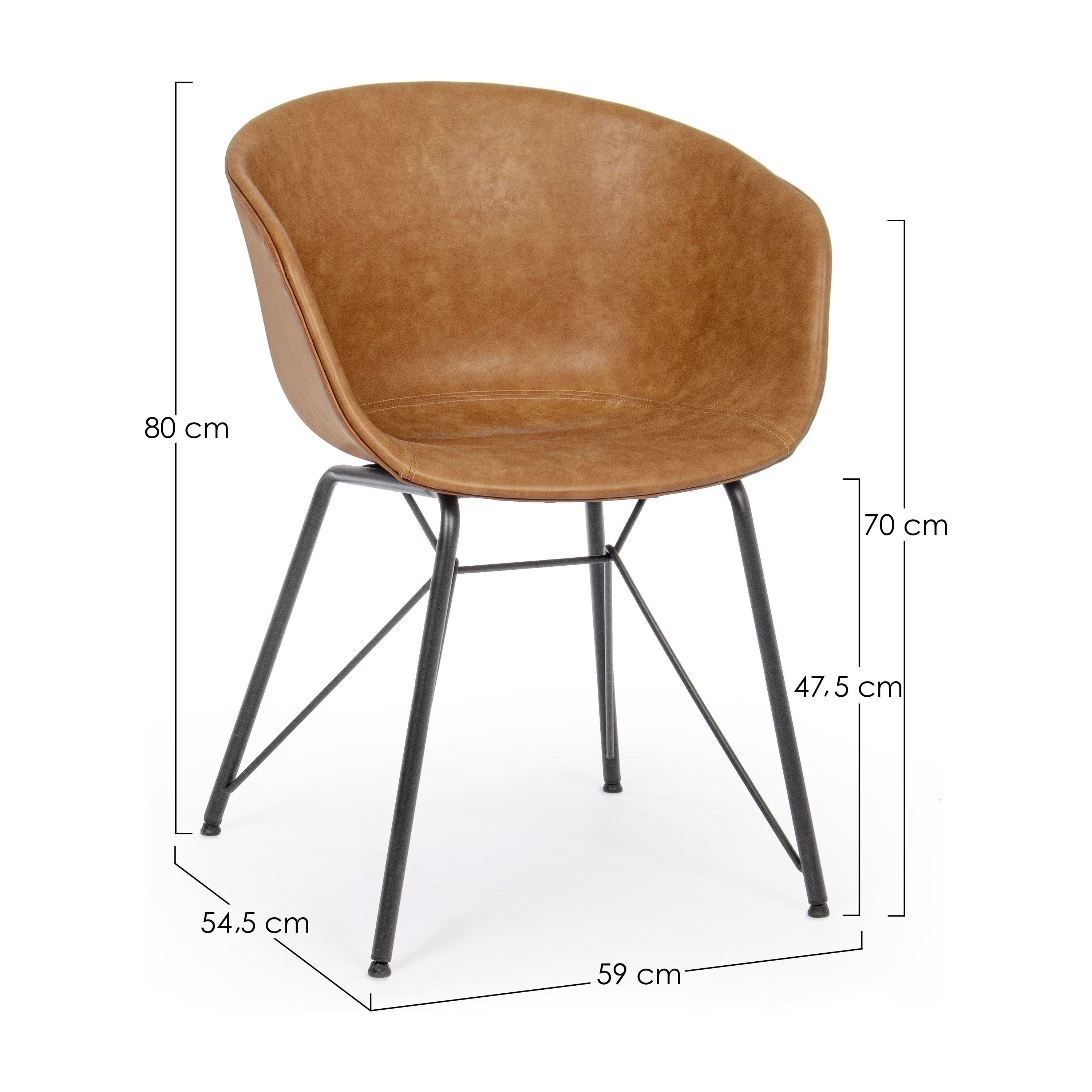 WARHOL chair, brown color