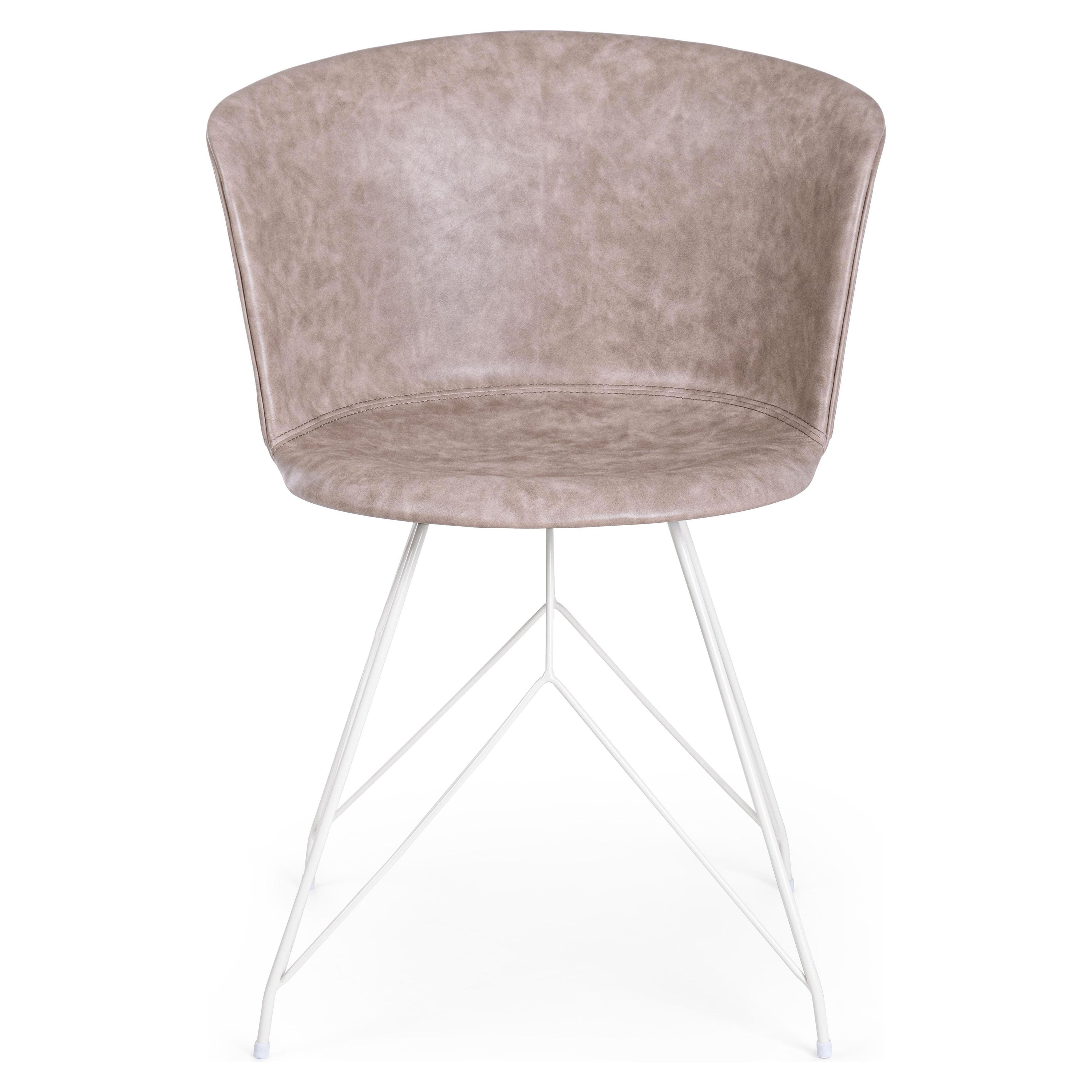 LOFT kėdė, beige, baltos kojos