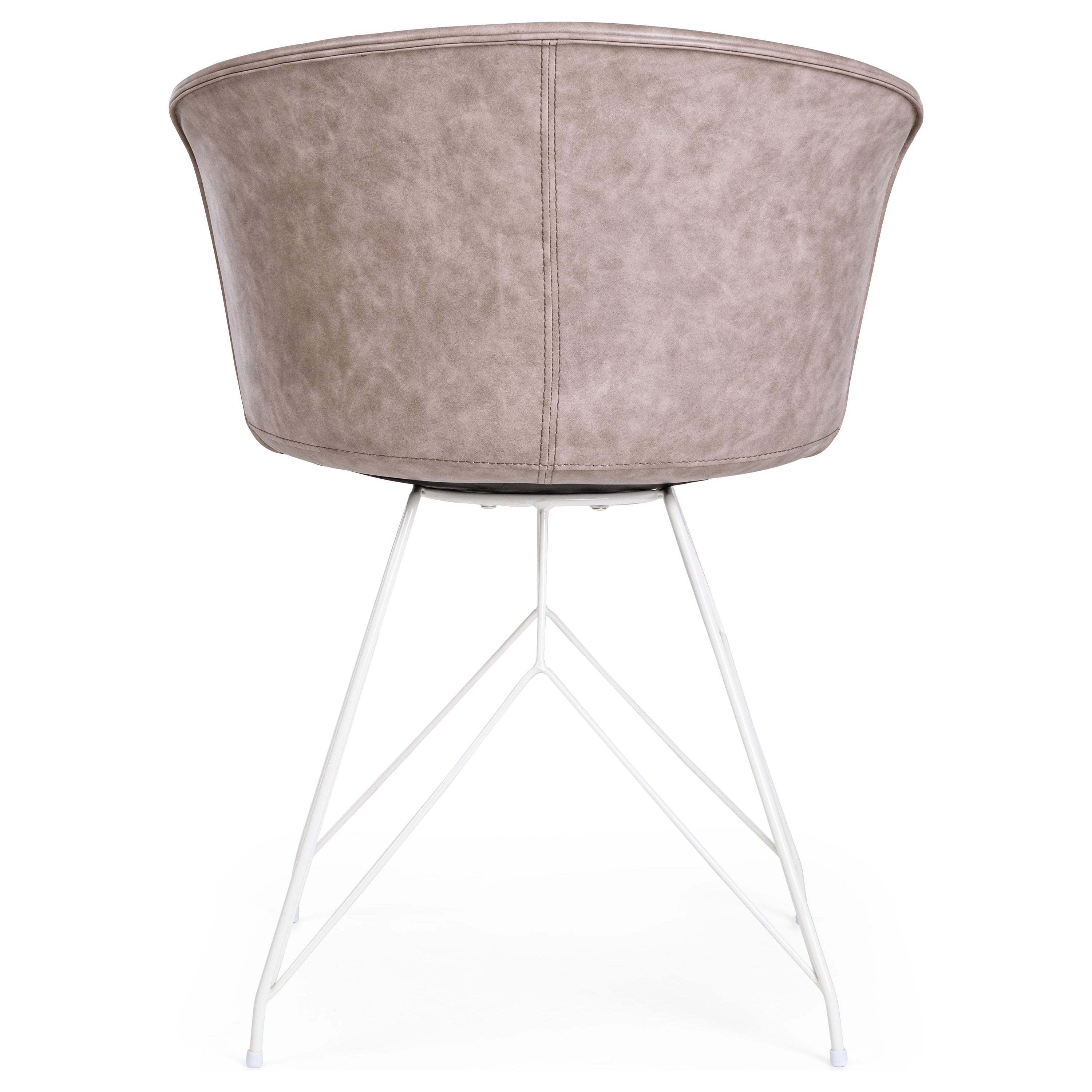 LOFT kėdė, beige, baltos kojos