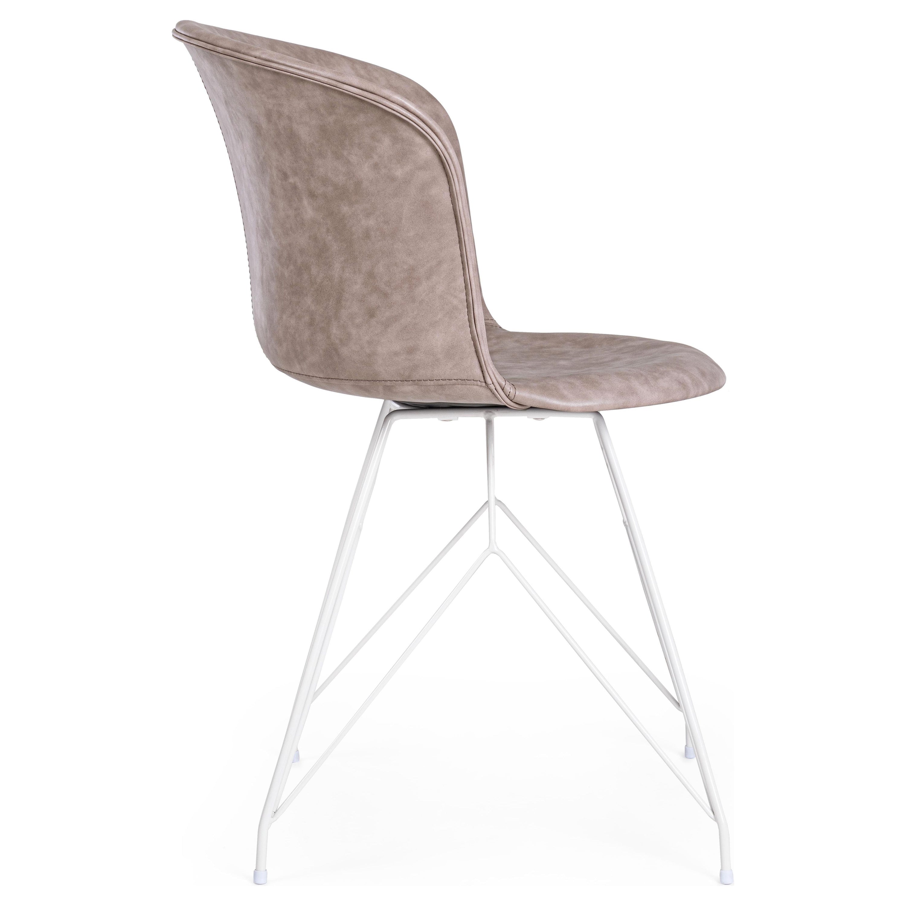 LOFT kėdė, beige, baltos kojos