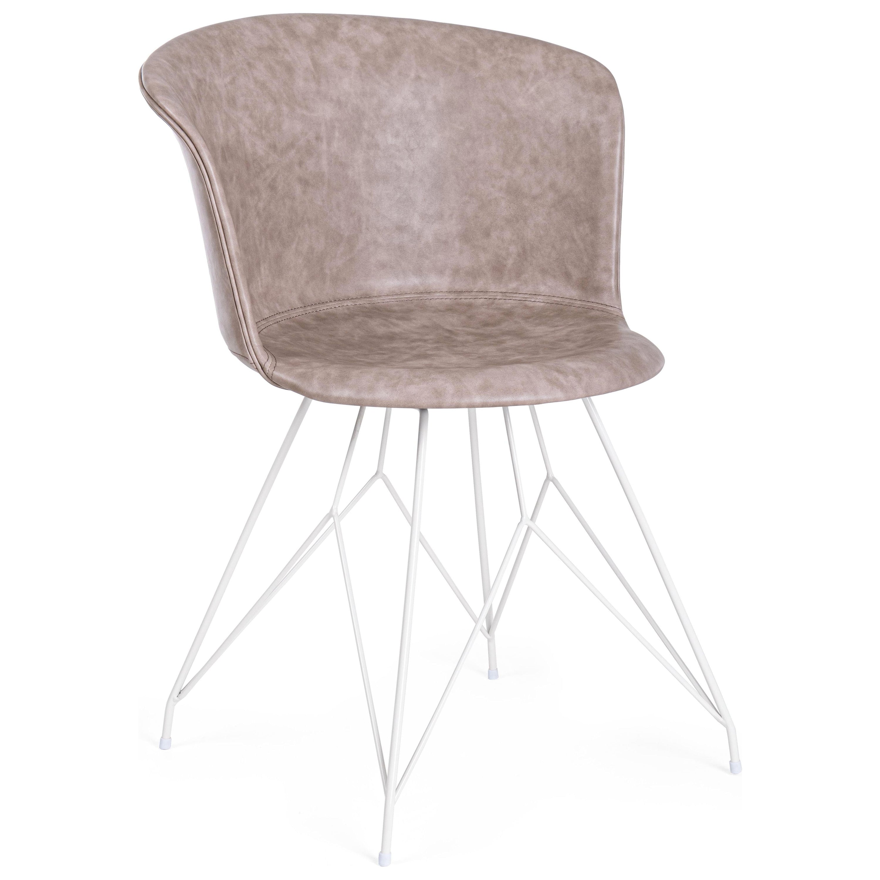 LOFT kėdė, beige, baltos kojos