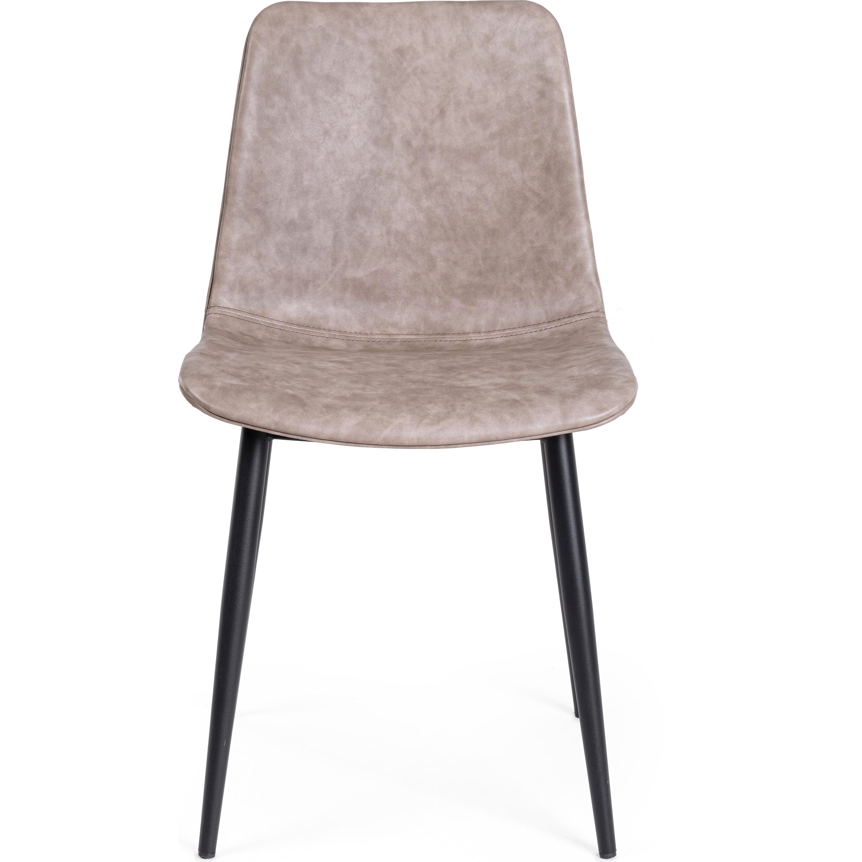 KYRA valgomojo kėdė, beige spalva, juodos kojos