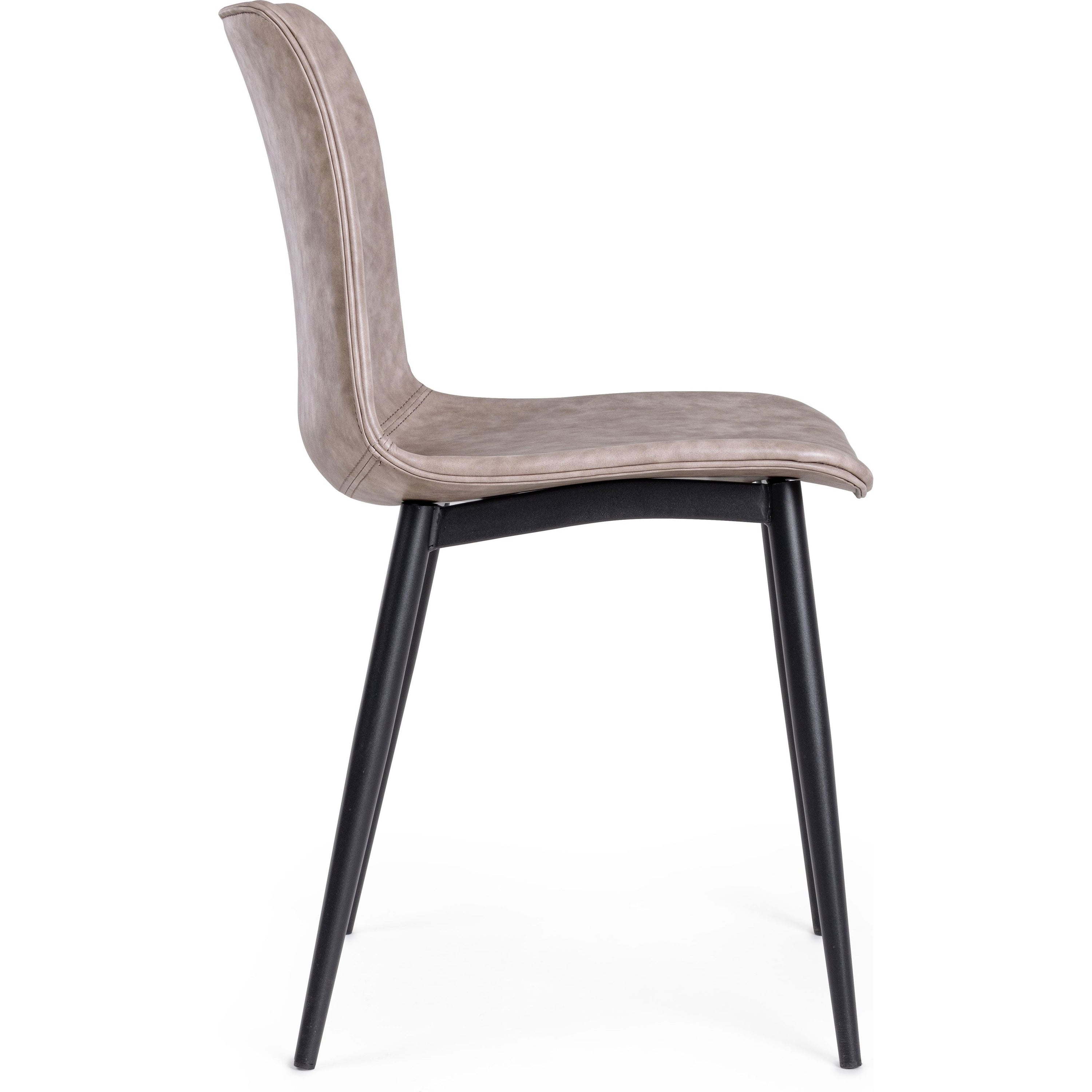 KYRA valgomojo kėdė, beige spalva, juodos kojos