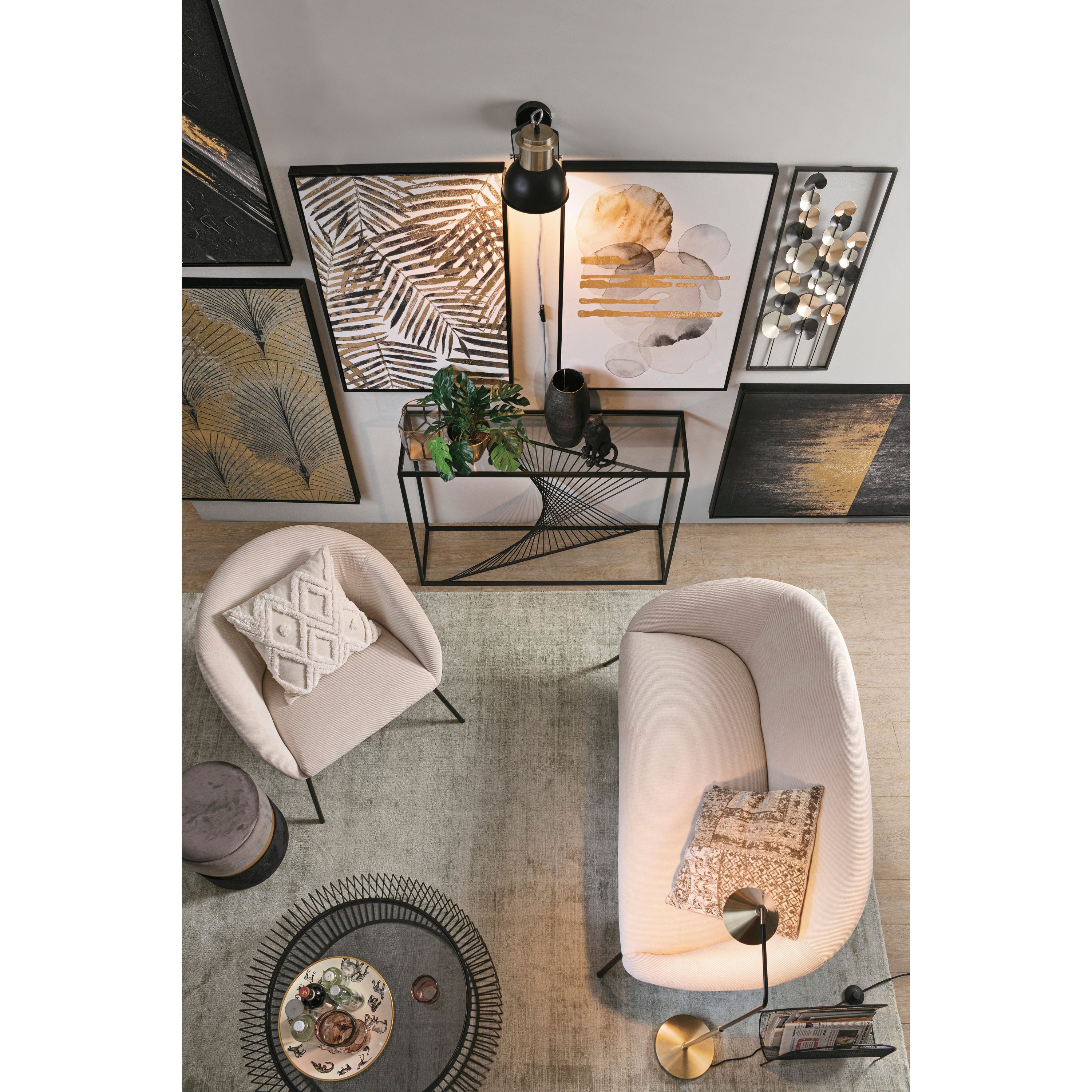 AIKO sofa, velvetas, balta spalva