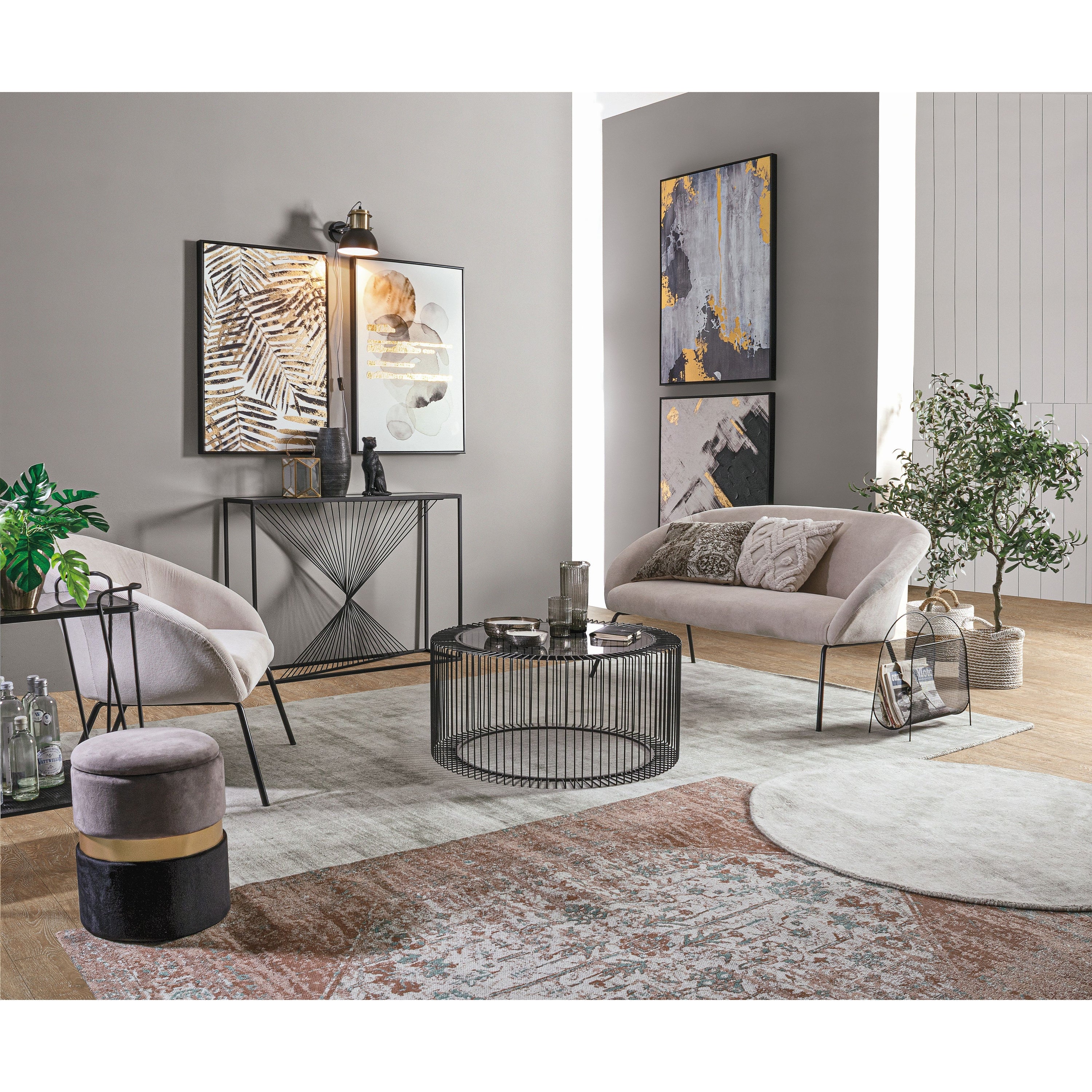 AIKO sofa, velvetas, balta spalva