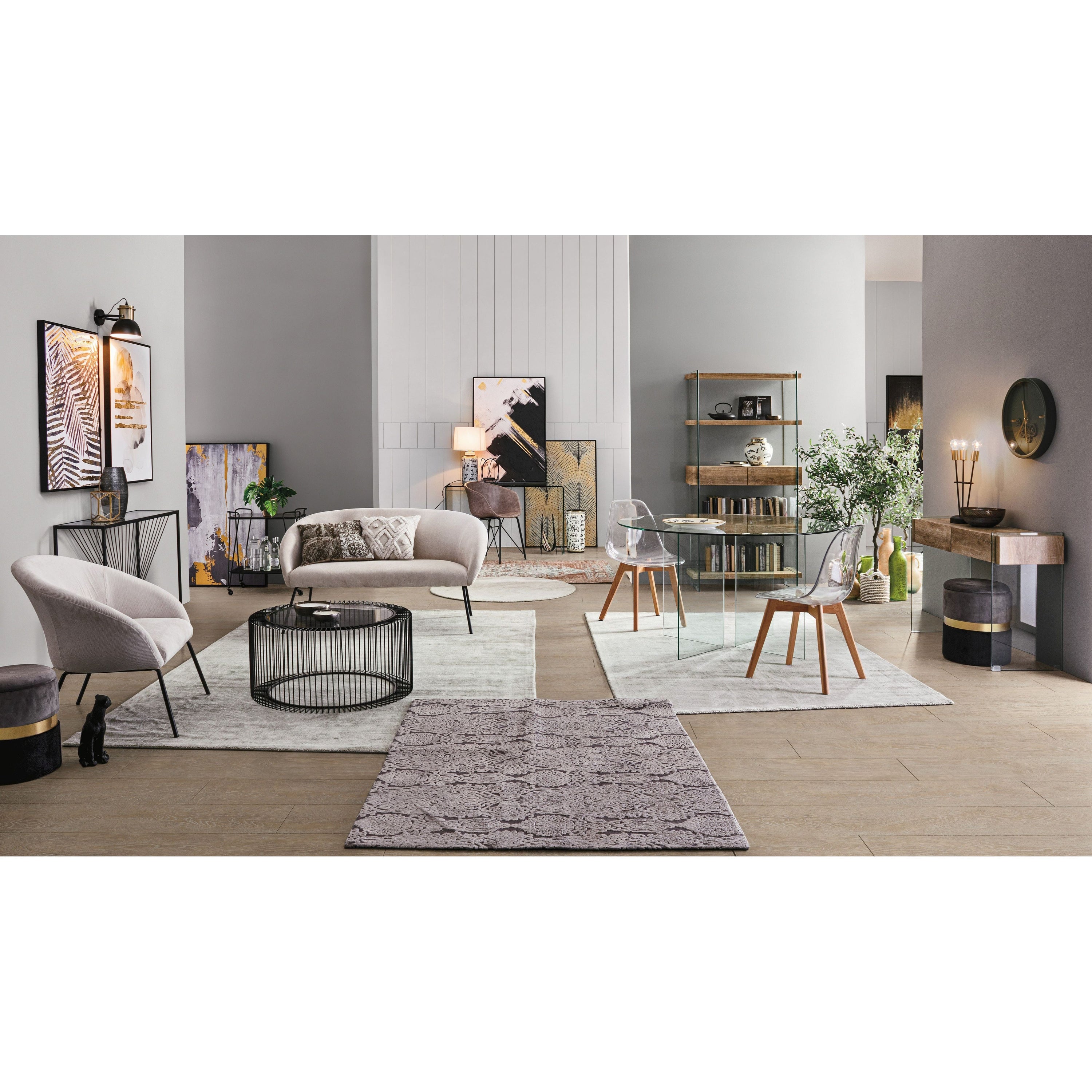 AIKO sofa, velvetas, balta spalva