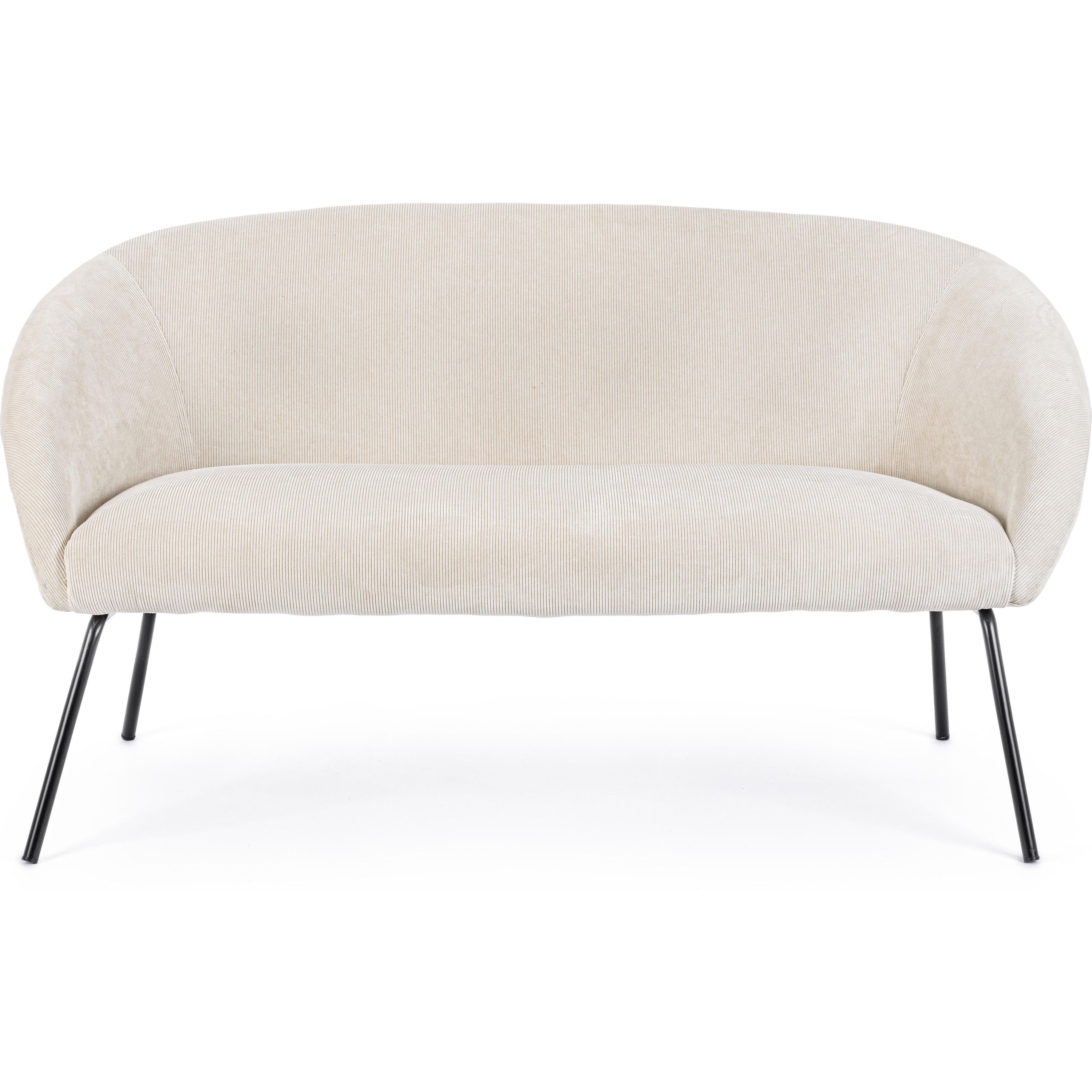 AIKO sofa, velvetas, balta spalva