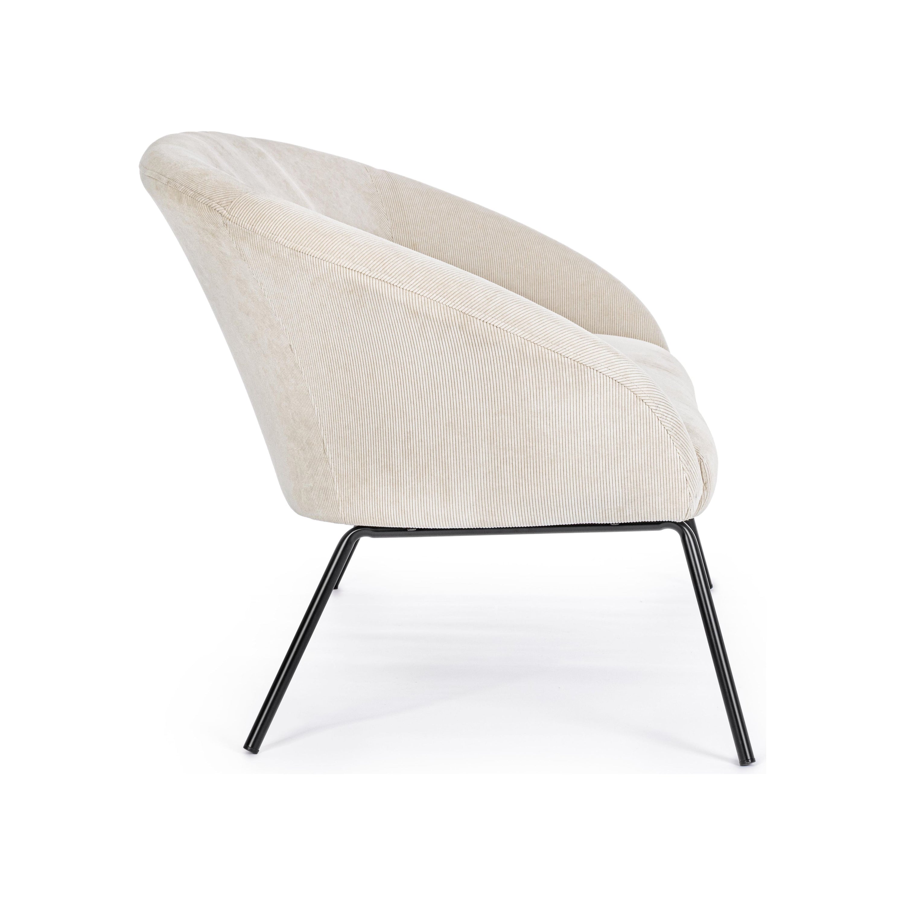 AIKO sofa, velvetas, balta spalva