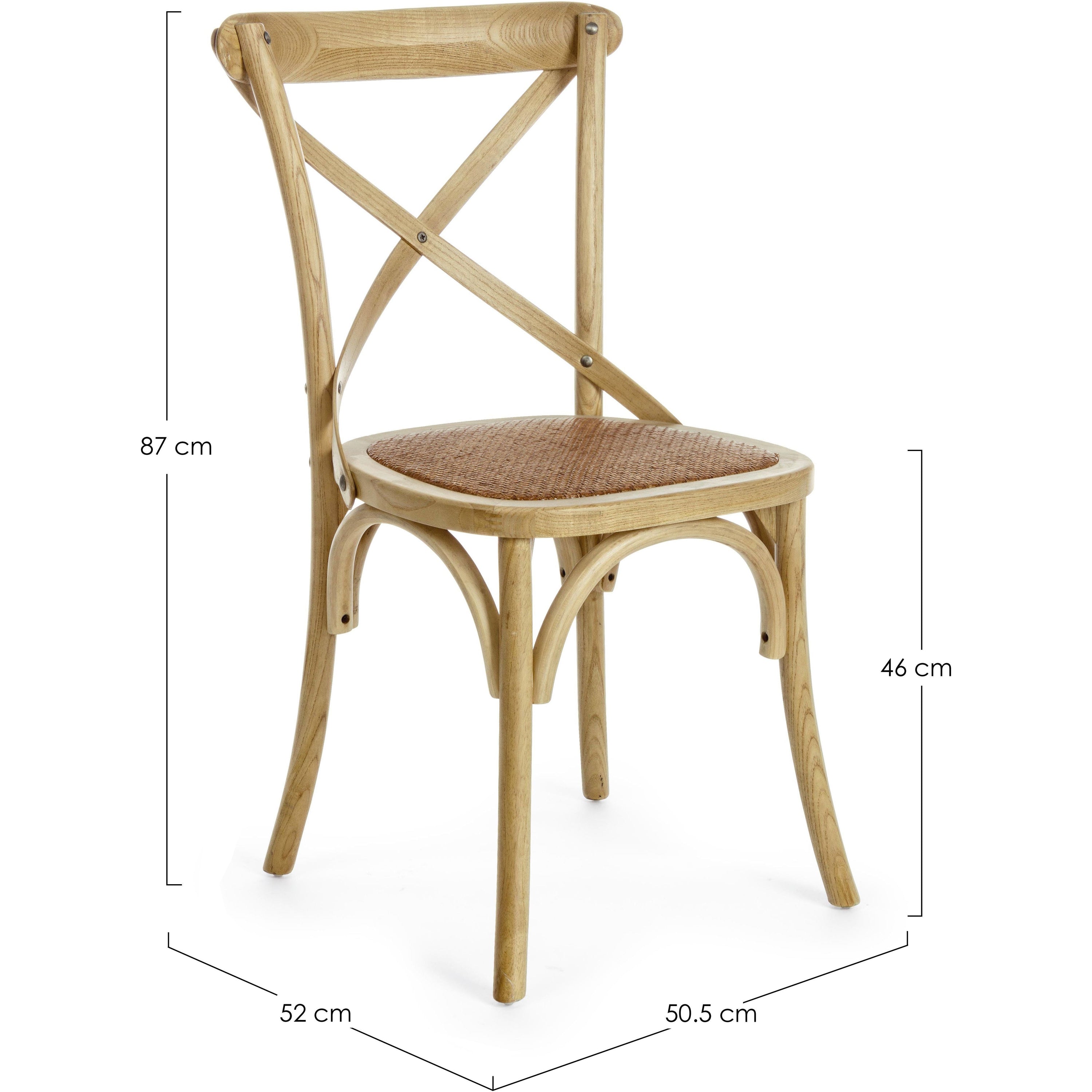 CROSS kėdė, natūrali/ ruda spalva