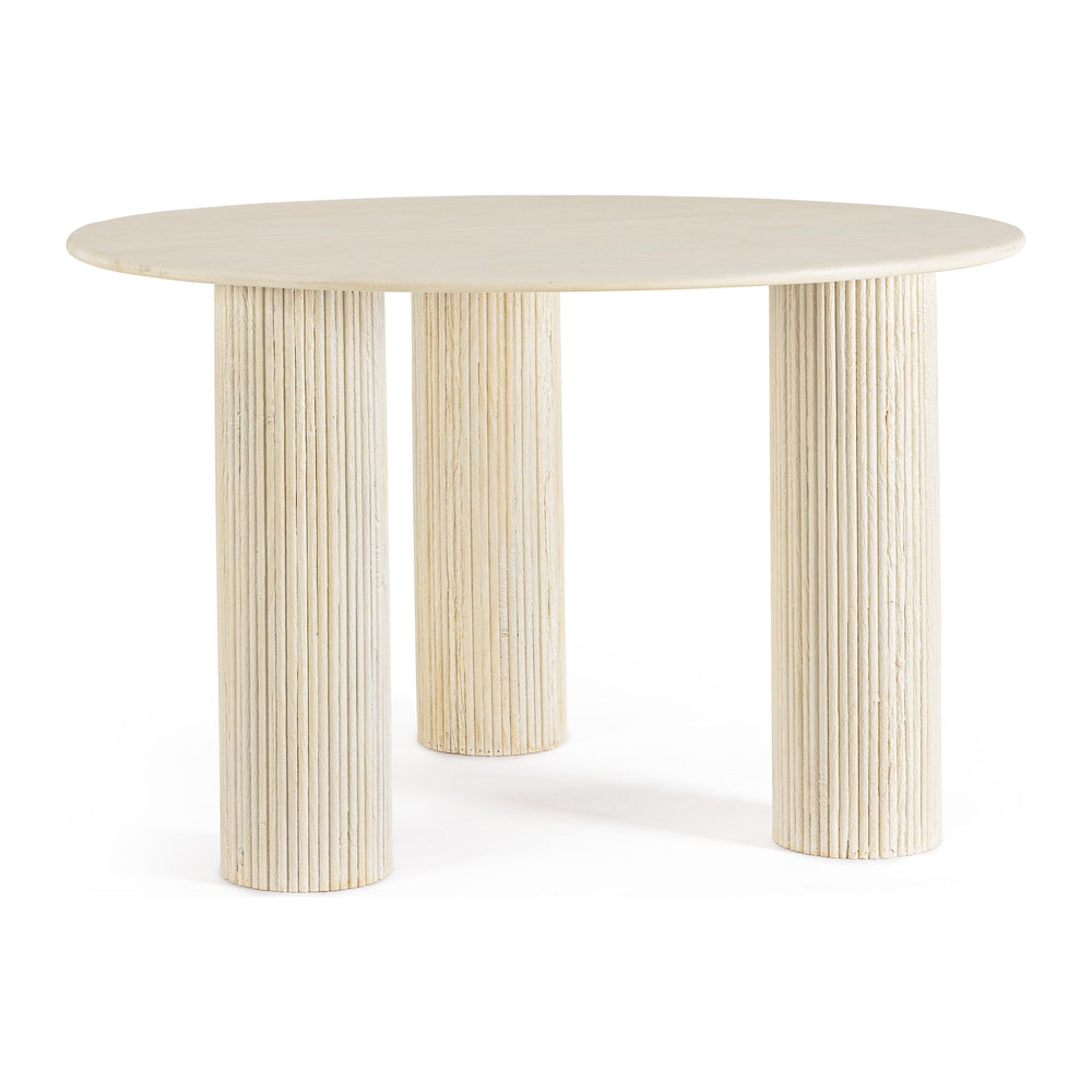 DACCA apvalus valgomojo stalas, mango mediena, natūrali spalva, Ø120cm