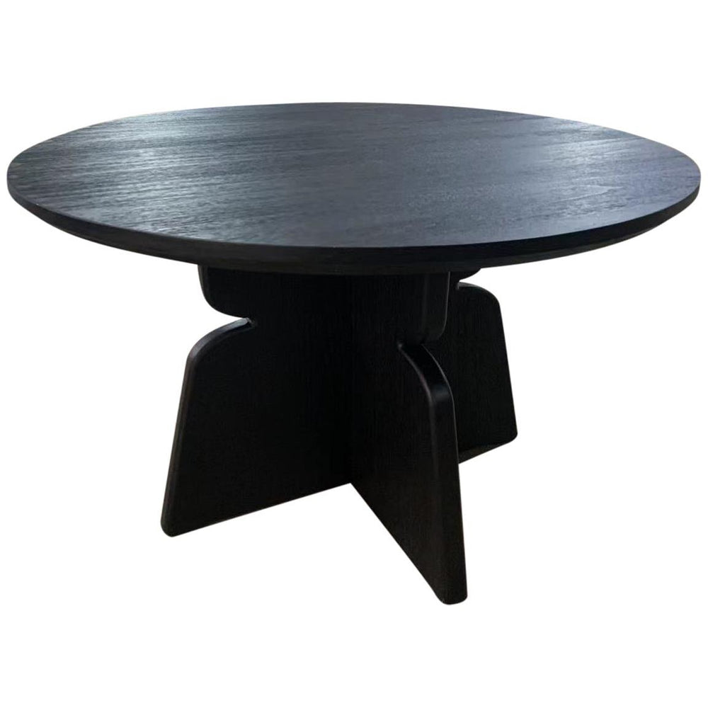 EMPIRE apvalus valgomojo stalas, juodas, 120cm