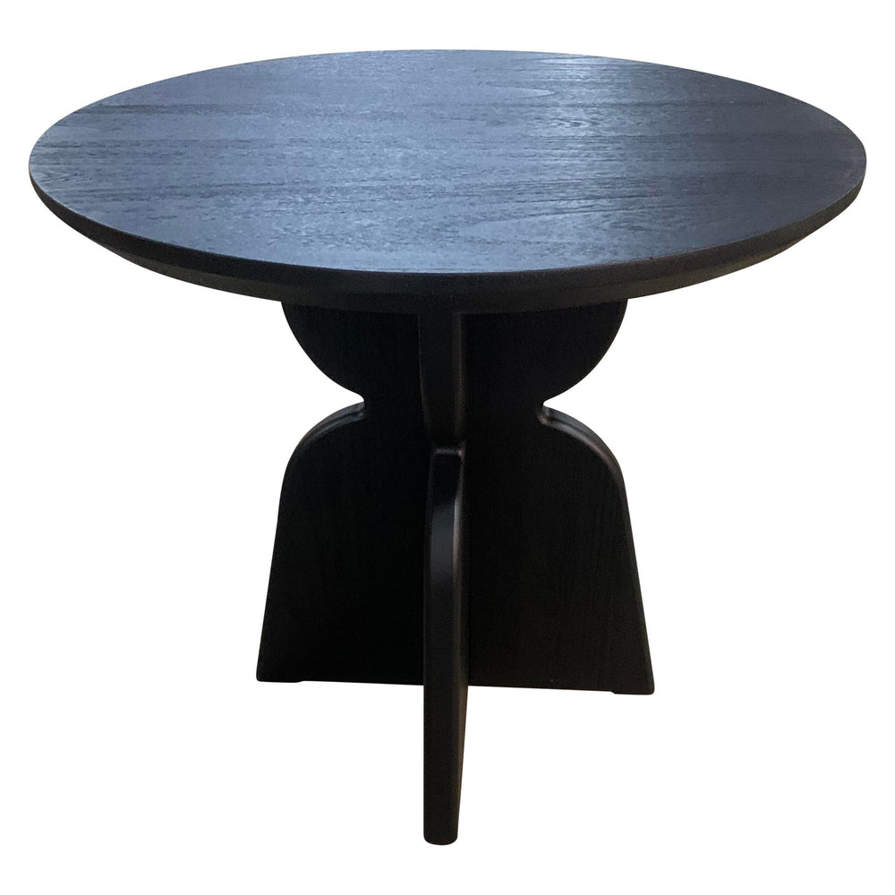 EMPIRE apvalus valgomojo stalas, juodas, 80cm