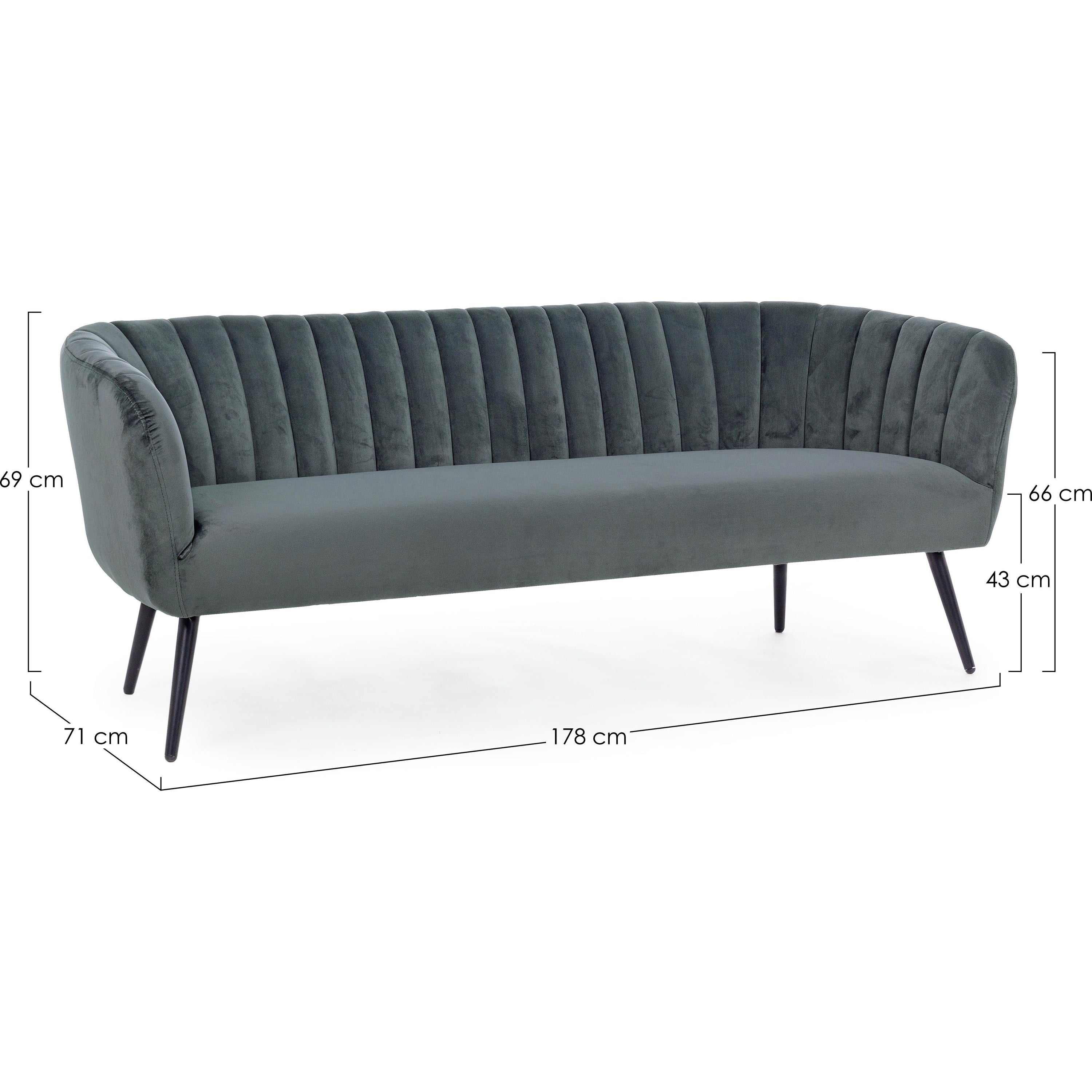 AVRIL 3 vietų sofa, pilka spalva