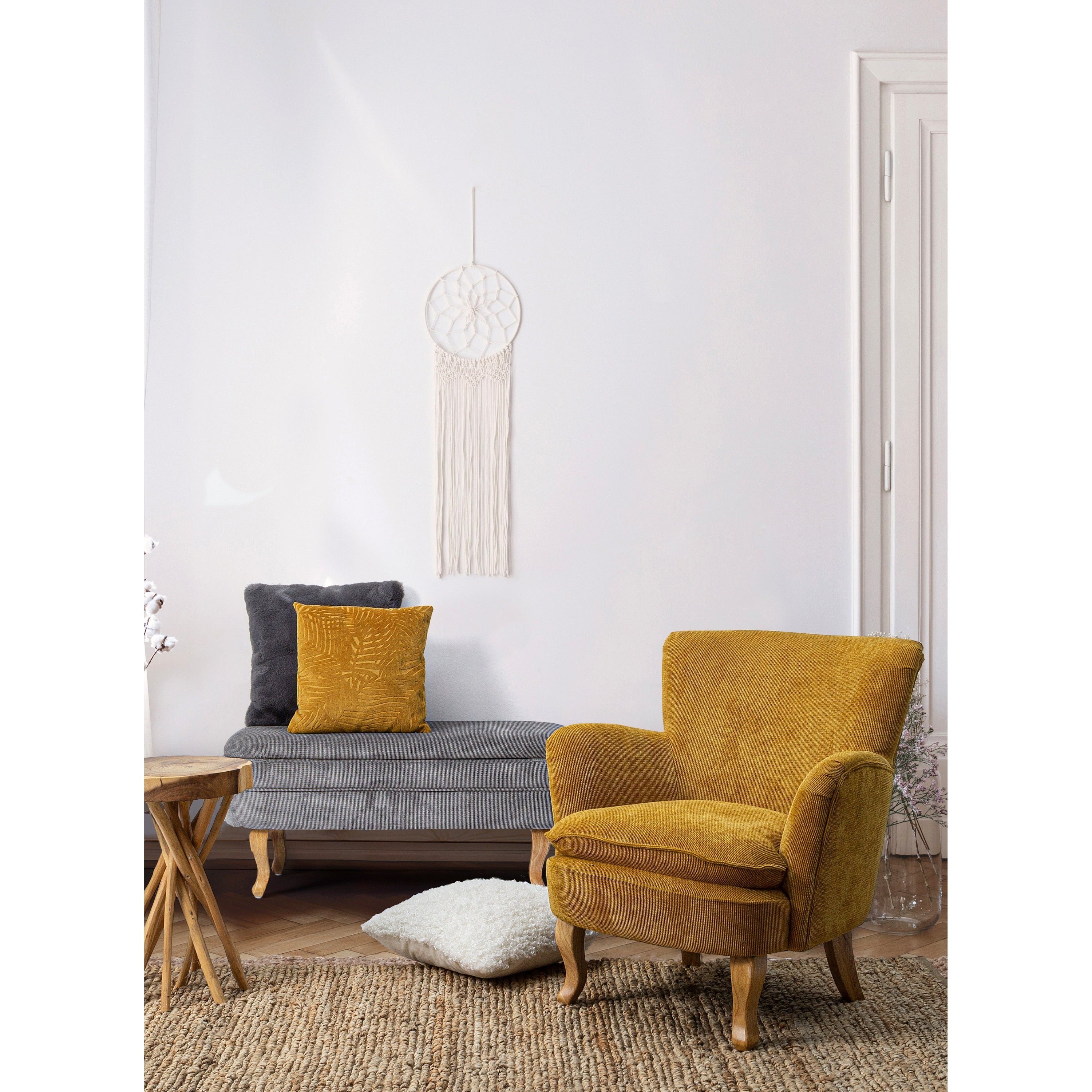 CHENILLE fotelis, ochre