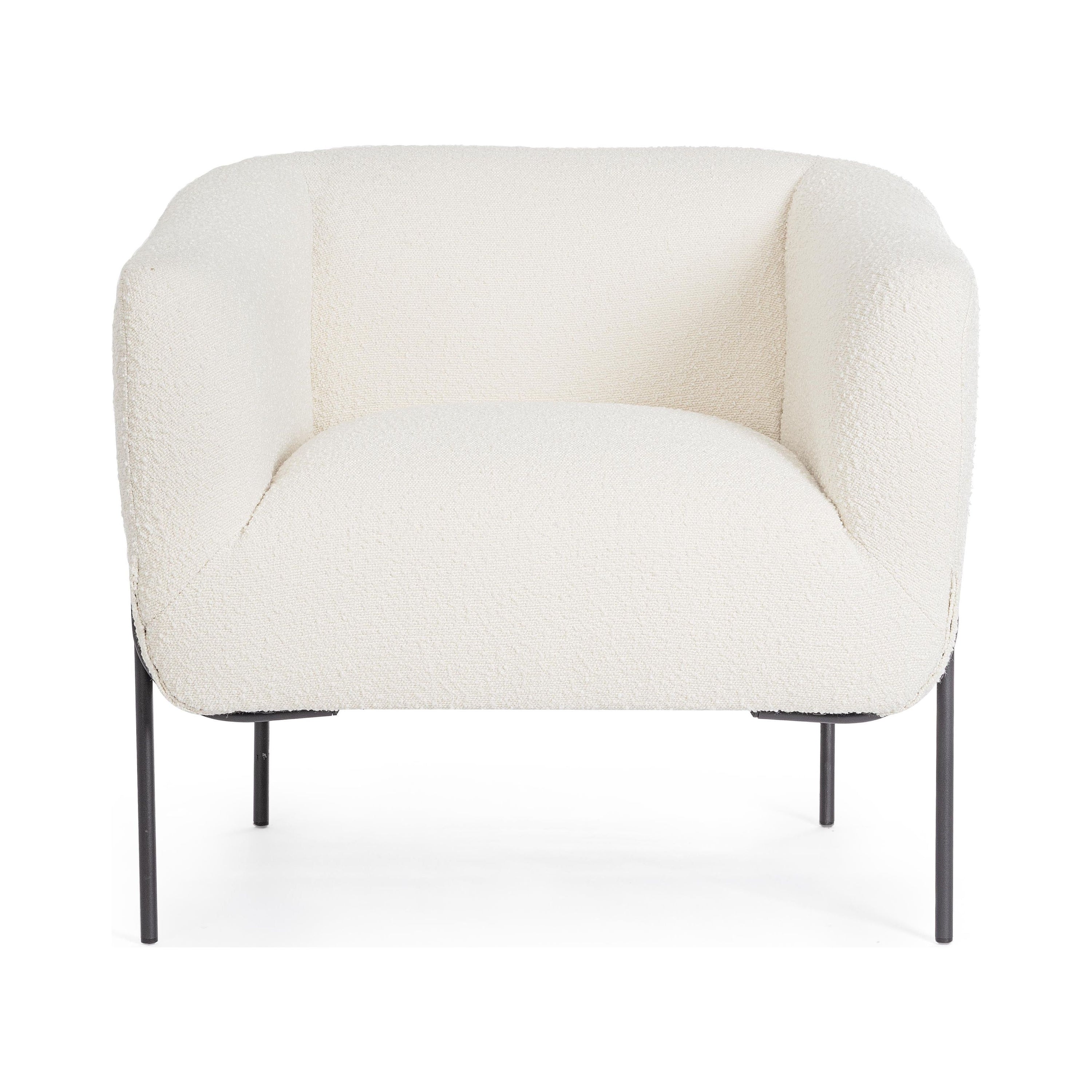 CLAUDINES, balta, boucle fotelis