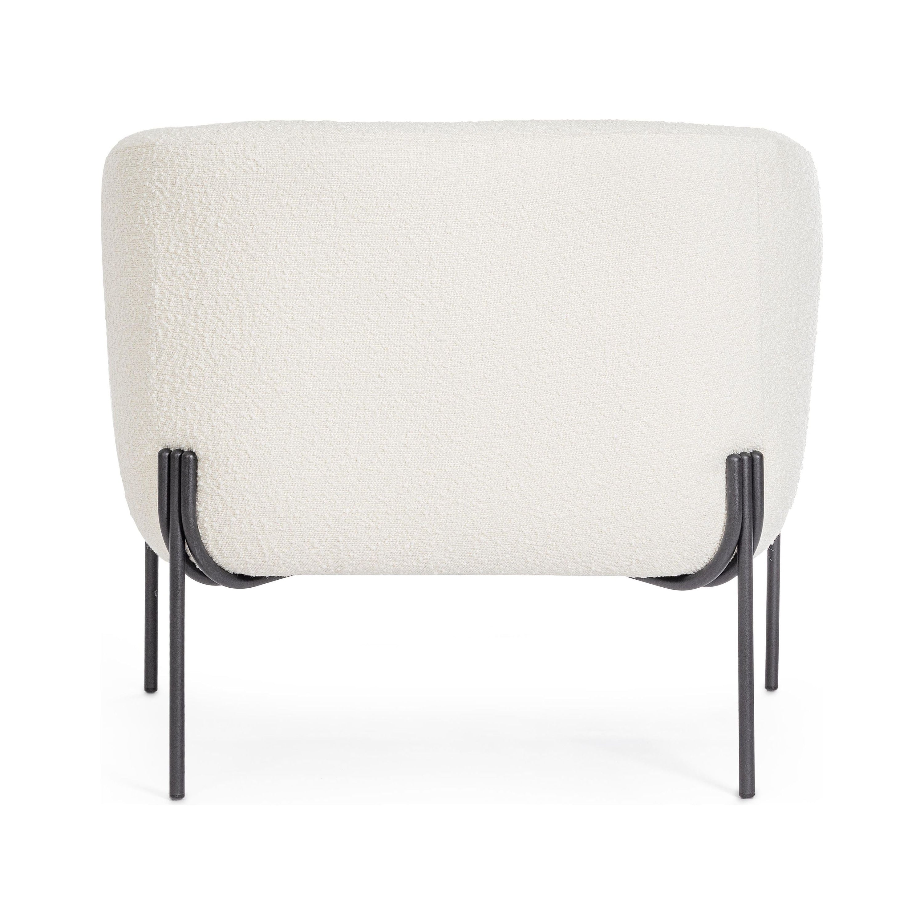 CLAUDINES, balta, boucle fotelis