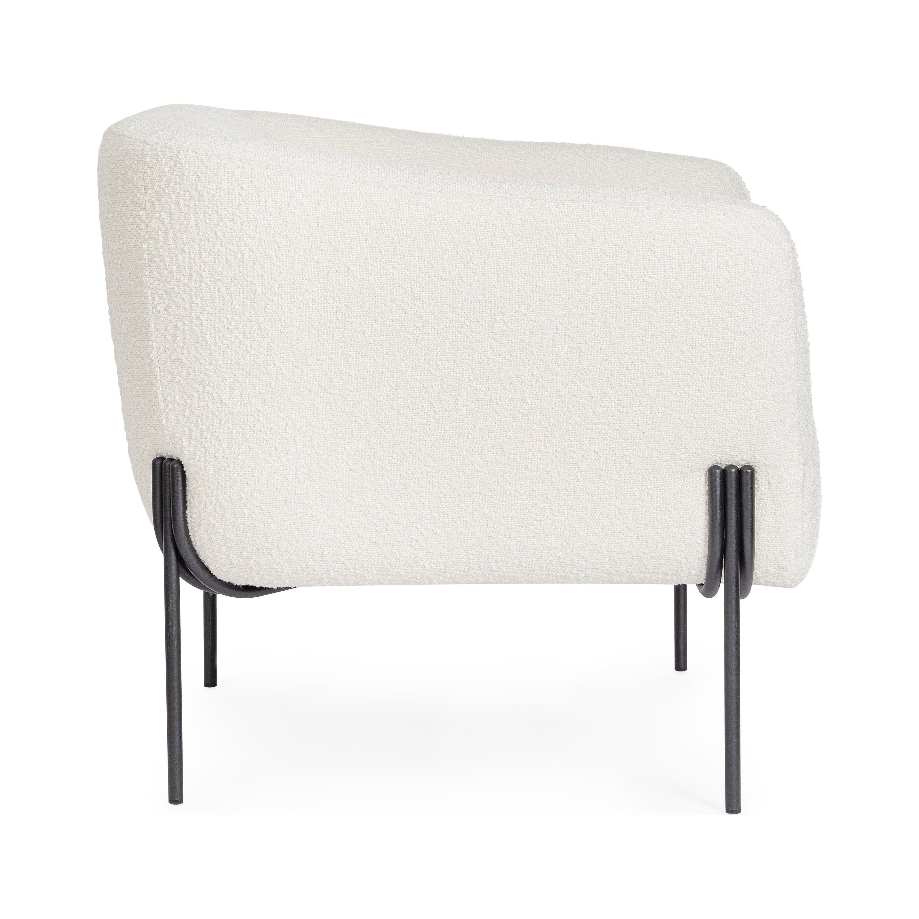 CLAUDINES, balta, boucle fotelis