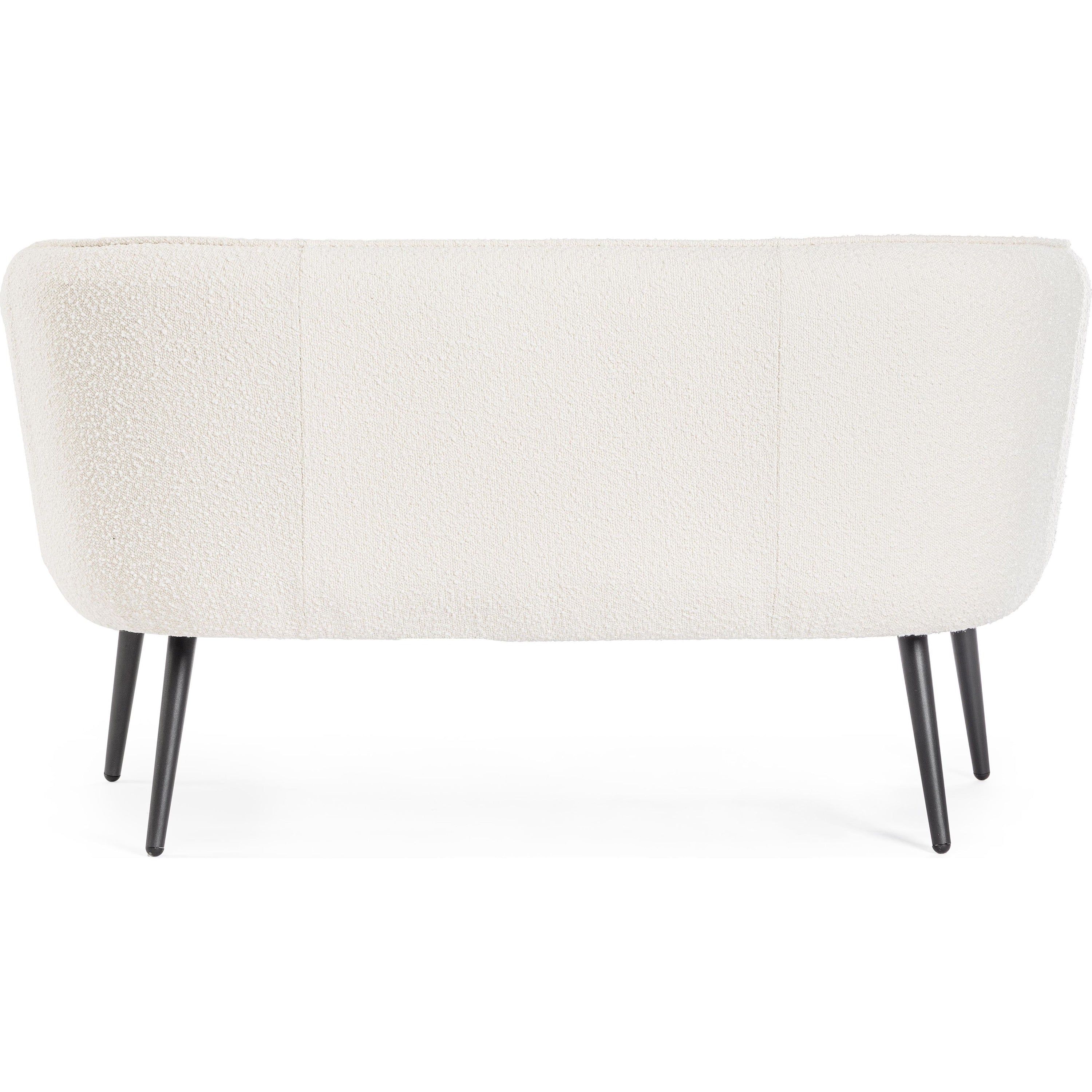 AVRIL 2 vietų sofa, boucle medžiaga, balta