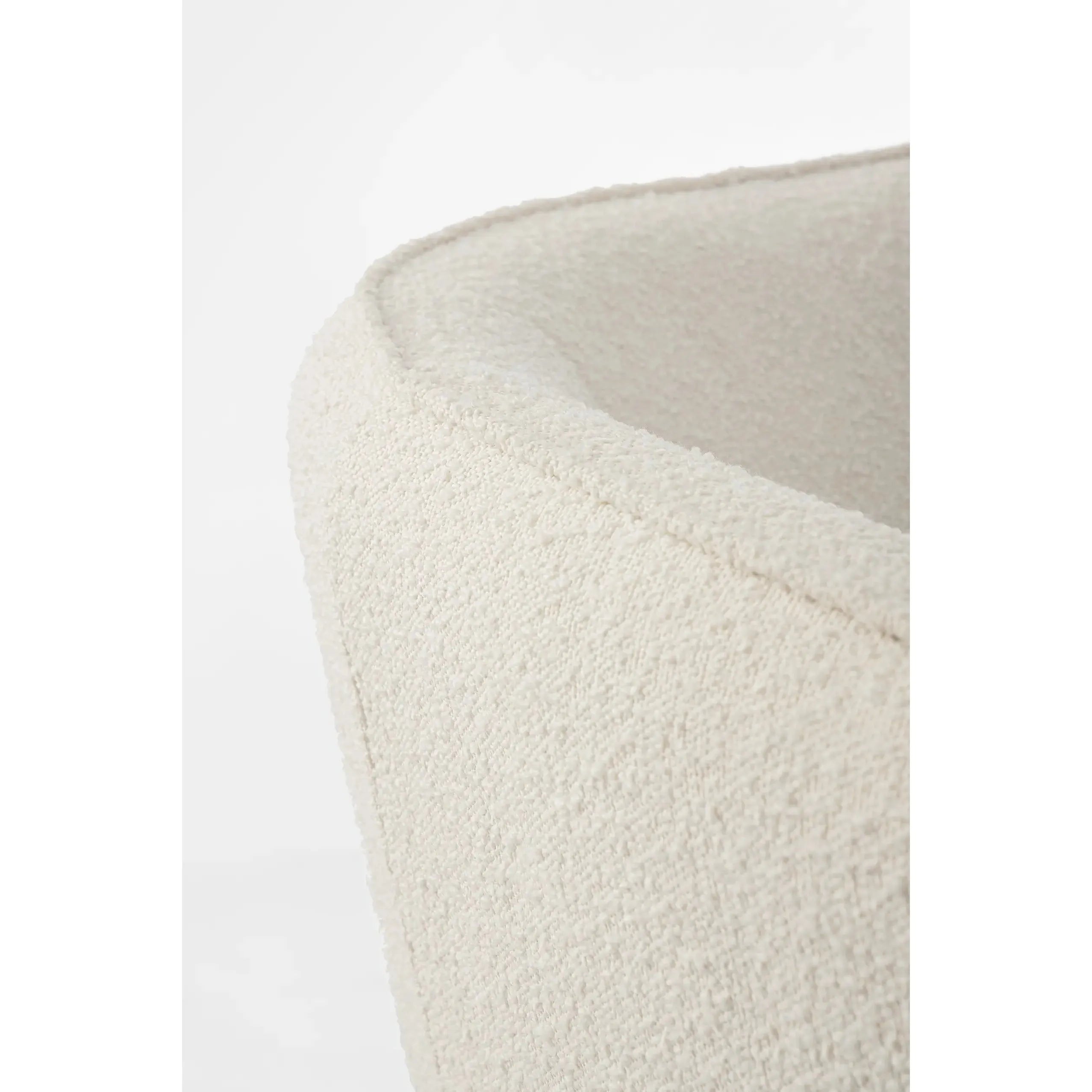 AVRIL 3 vietų sofa, boucle medžiaga, balta