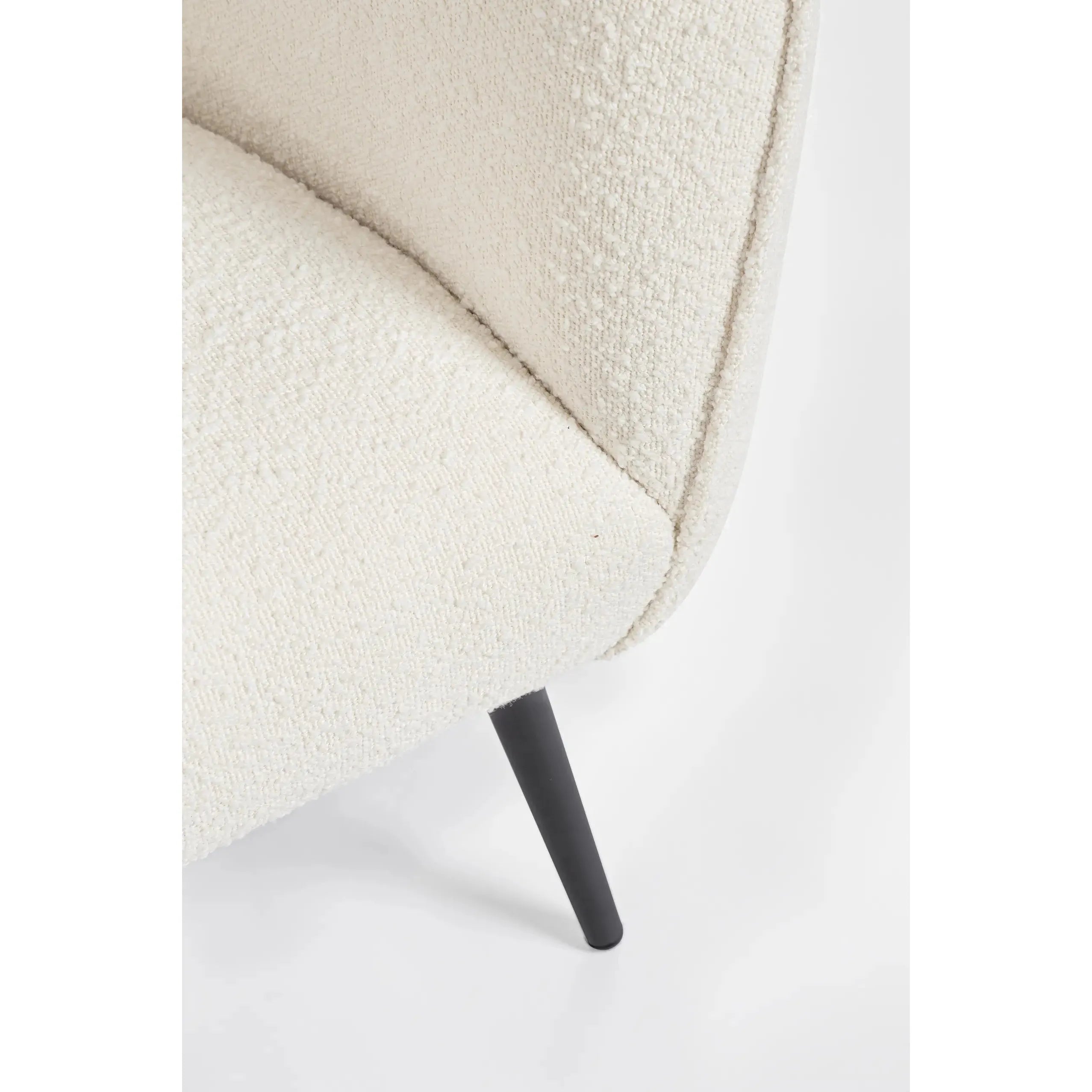 AVRIL 3 vietų sofa, boucle medžiaga, balta