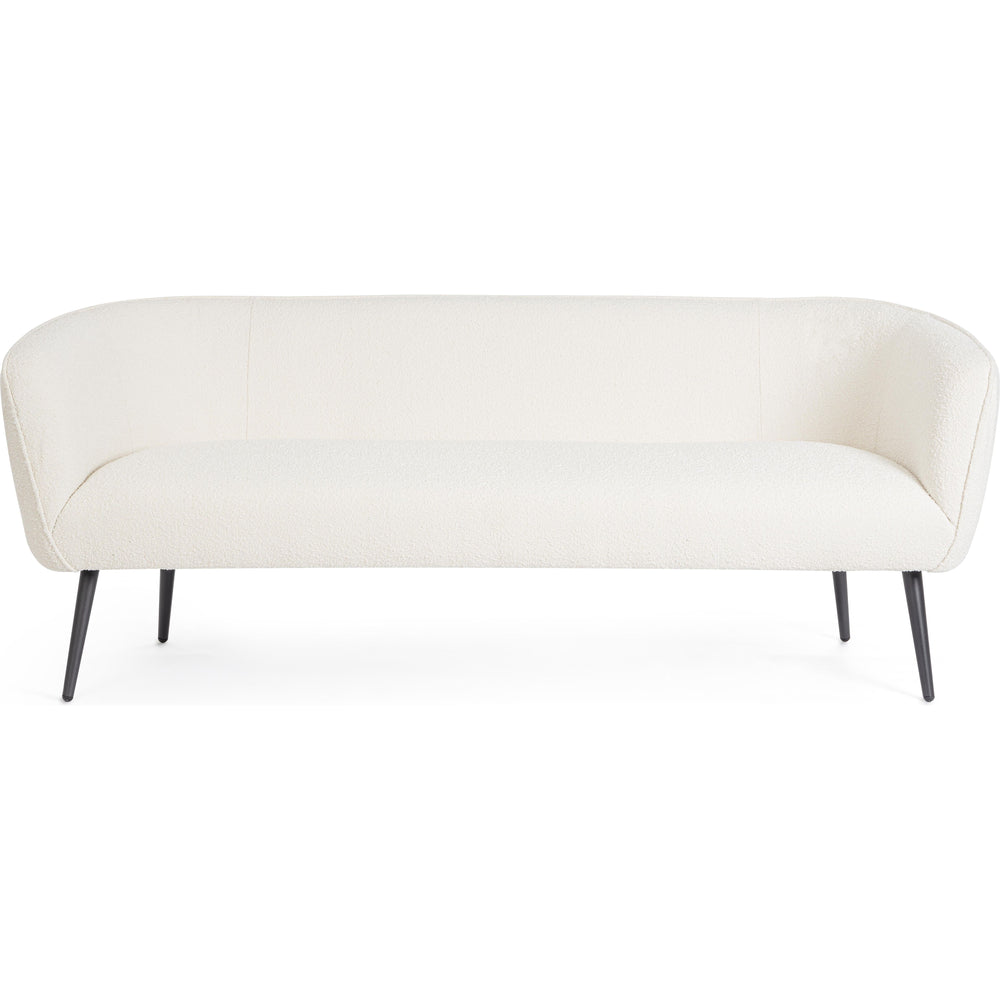 AVRIL 3 vietų sofa, boucle medžiaga, balta