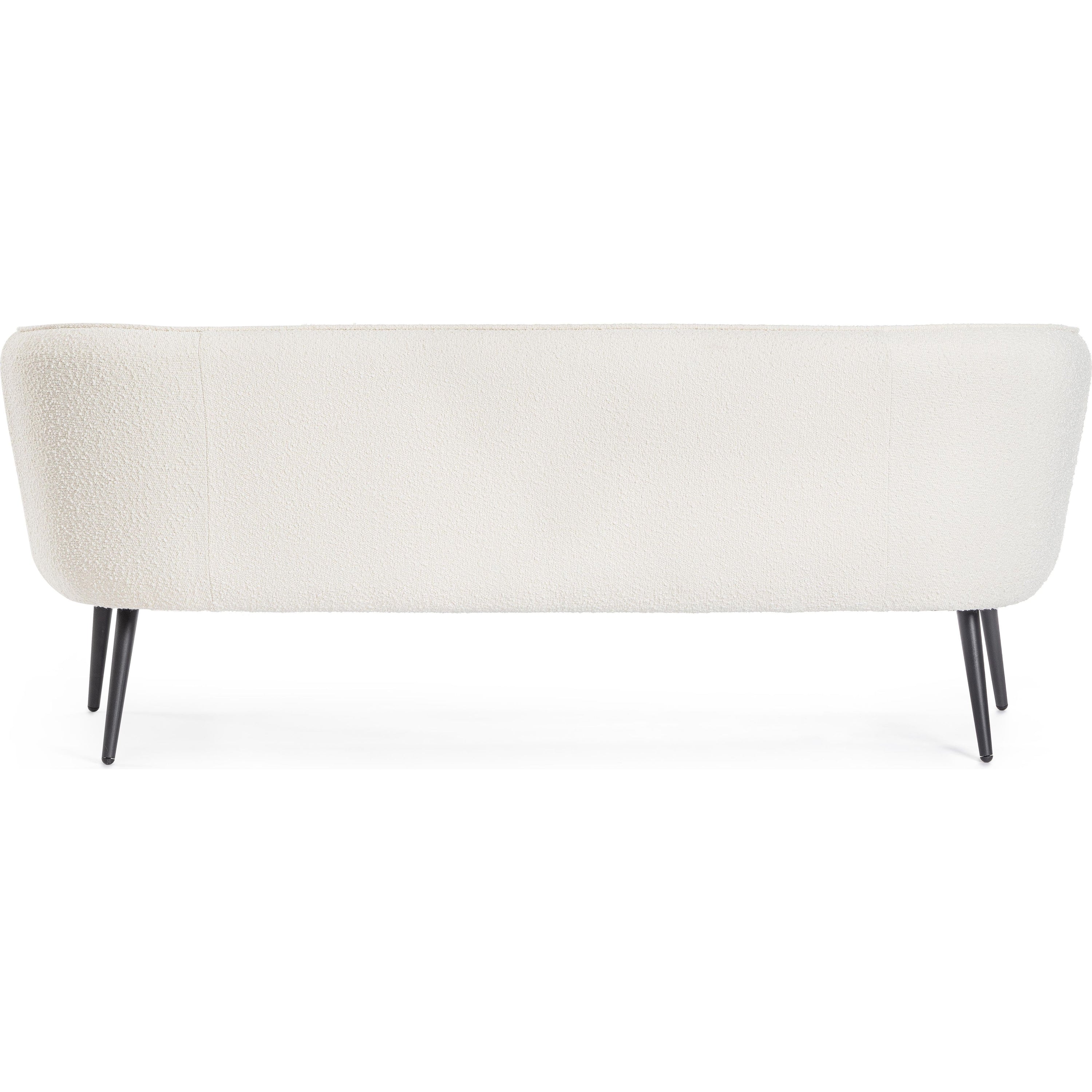 AVRIL 3 vietų sofa, boucle medžiaga, balta