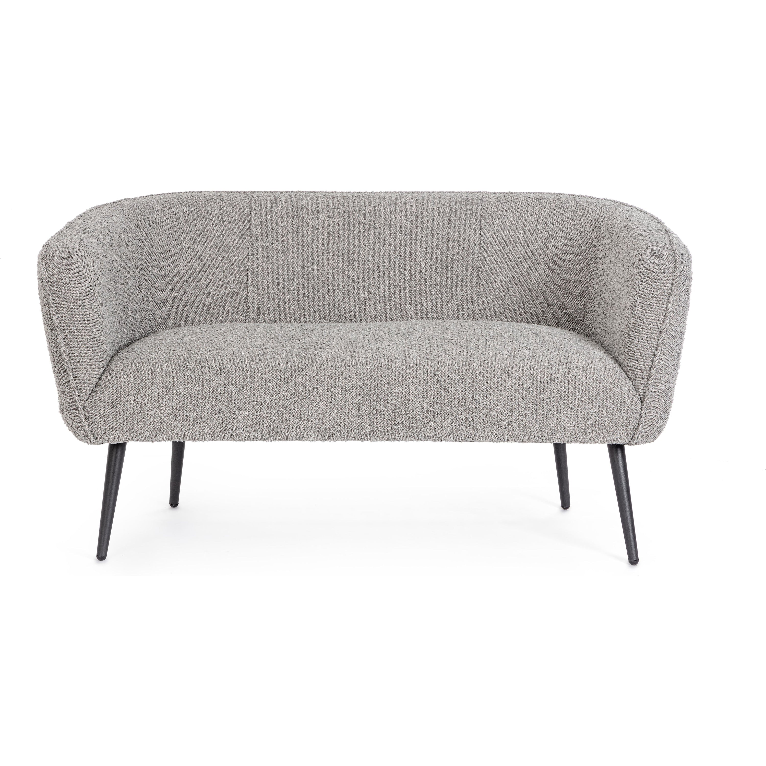 AVRIL 2 vietų sofa, boucle medžiaga, pilka