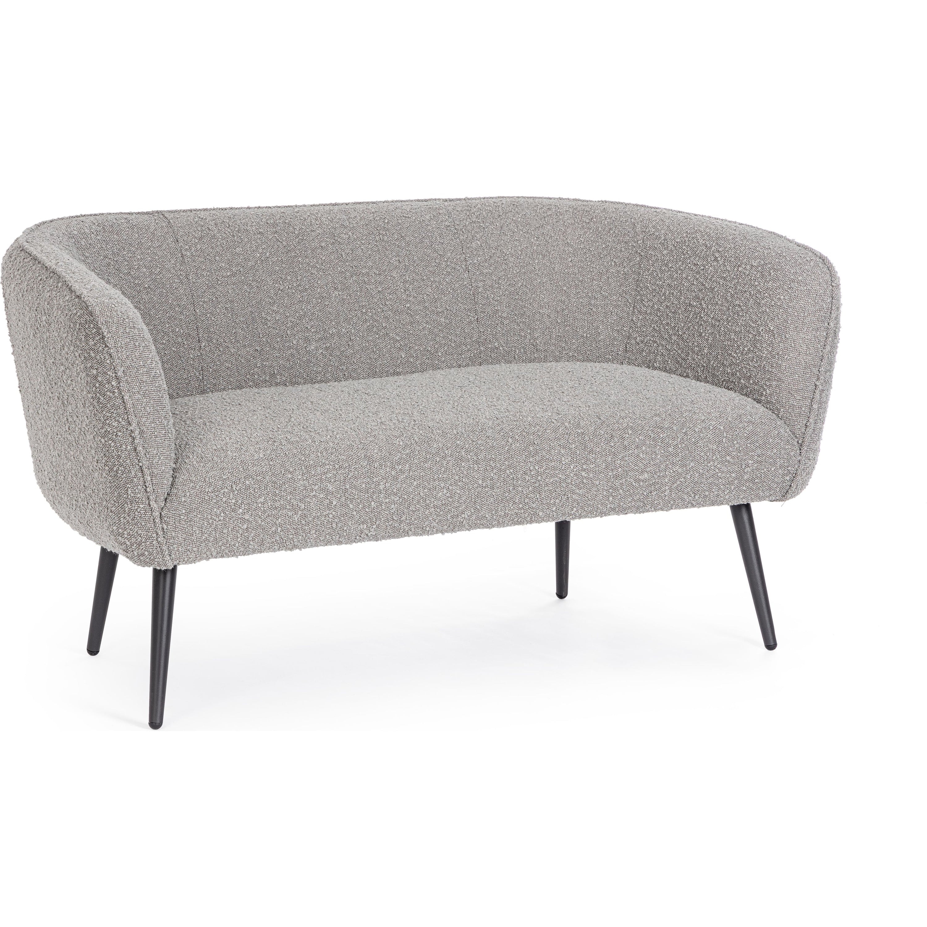 AVRIL 2 vietų sofa, boucle medžiaga, pilka