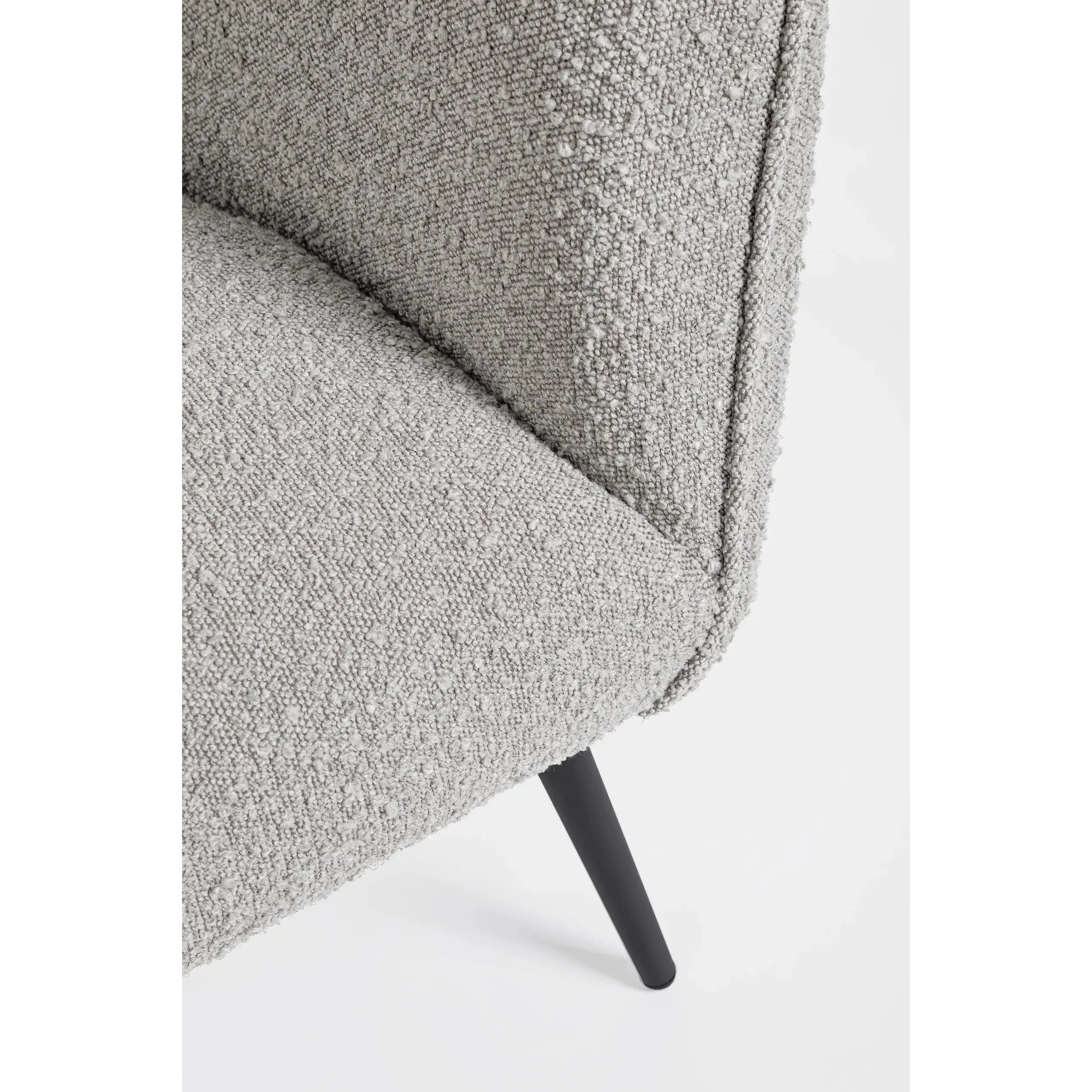 AVRIL 3 vietų sofa, boucle medžiaga, pilka
