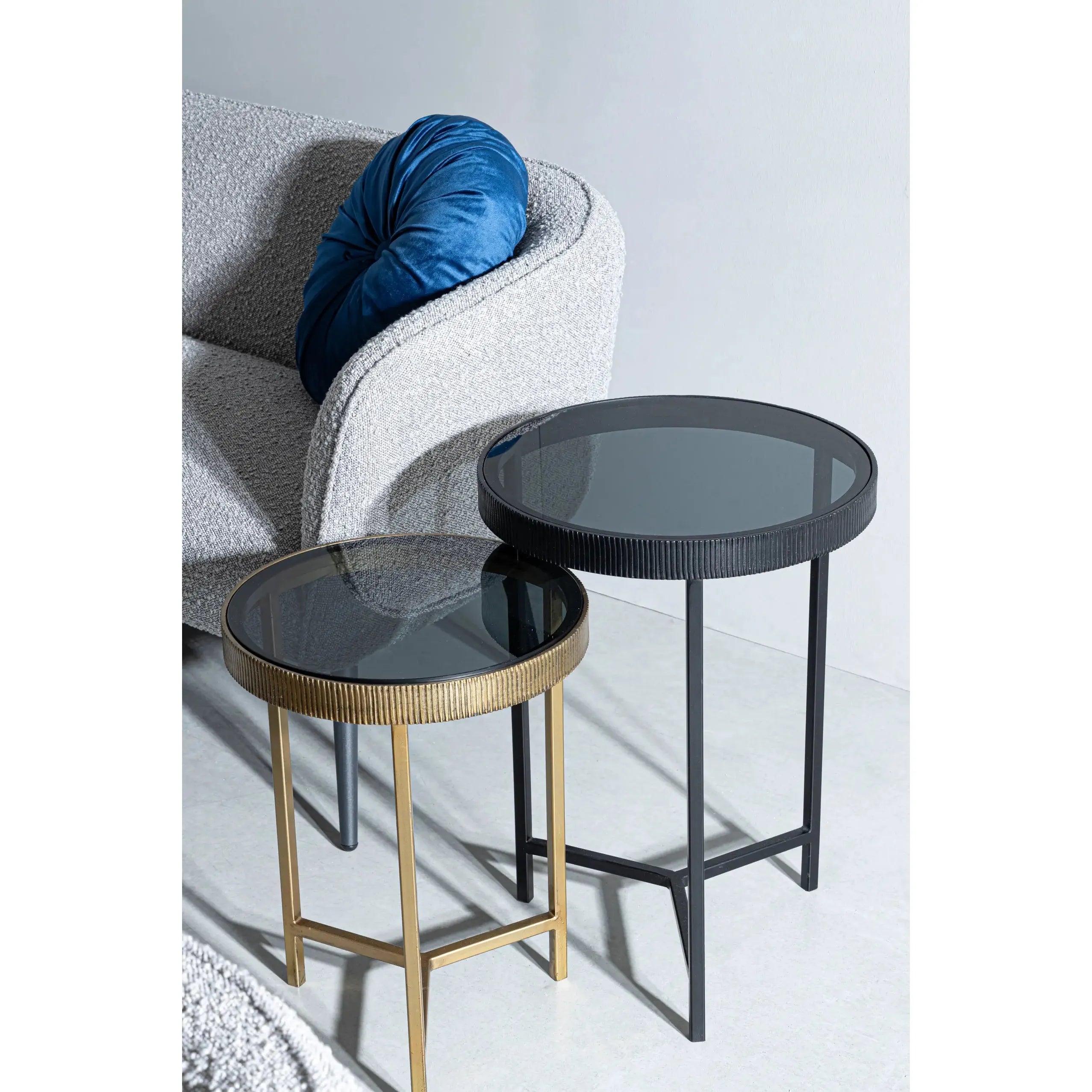 AVRIL 3 vietų sofa, boucle medžiaga, pilka