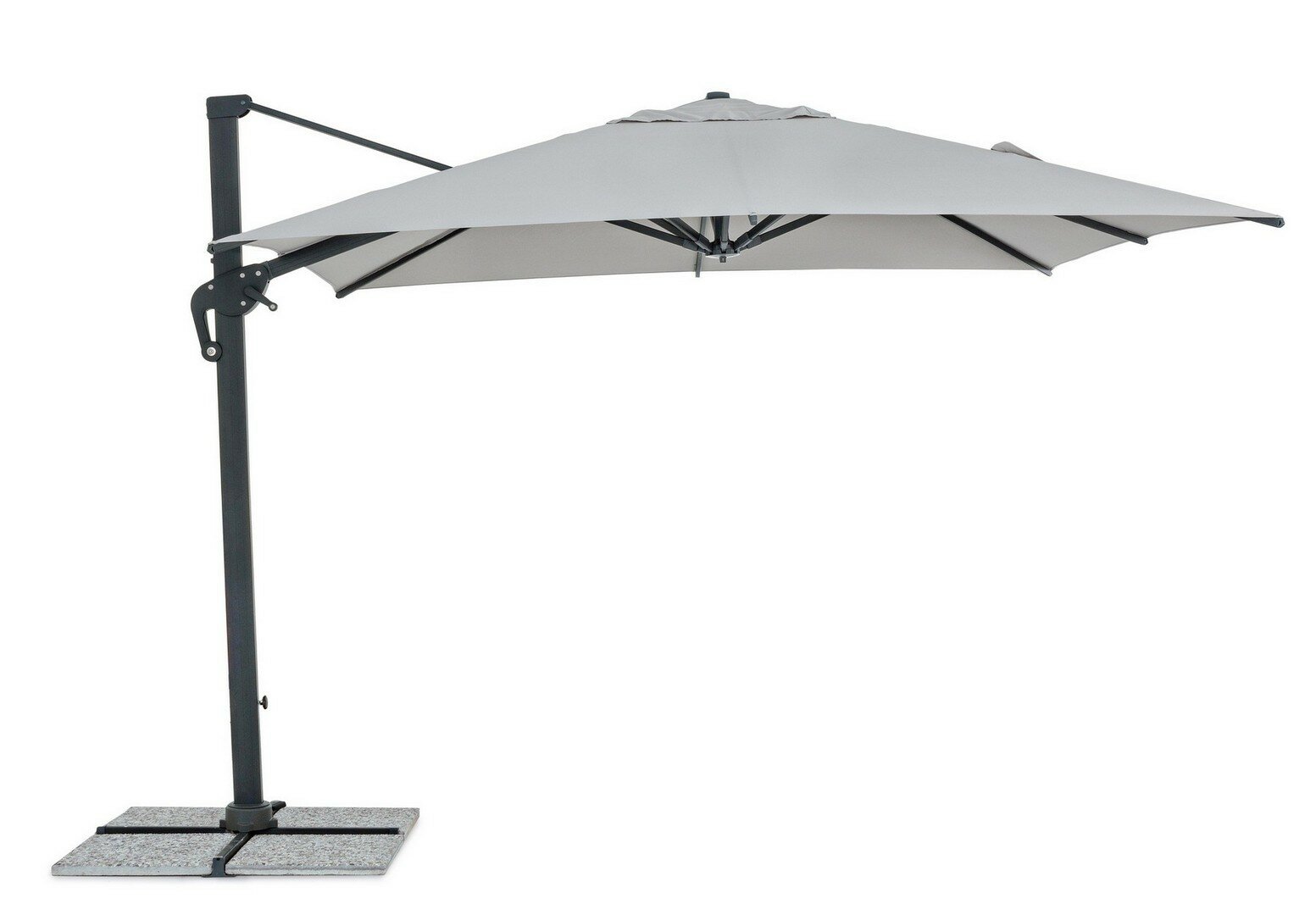 Umbrella INES, 3x3 m, light grey