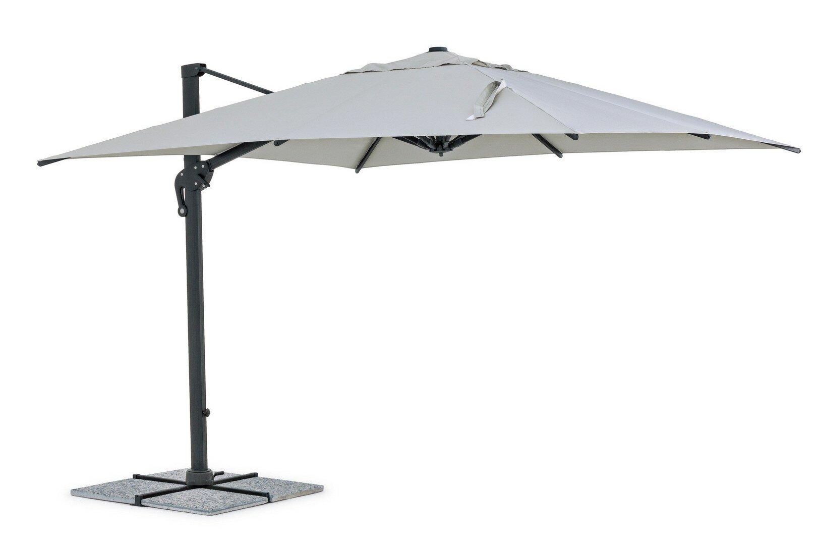 Umbrella INES, 3x3 m, light grey
