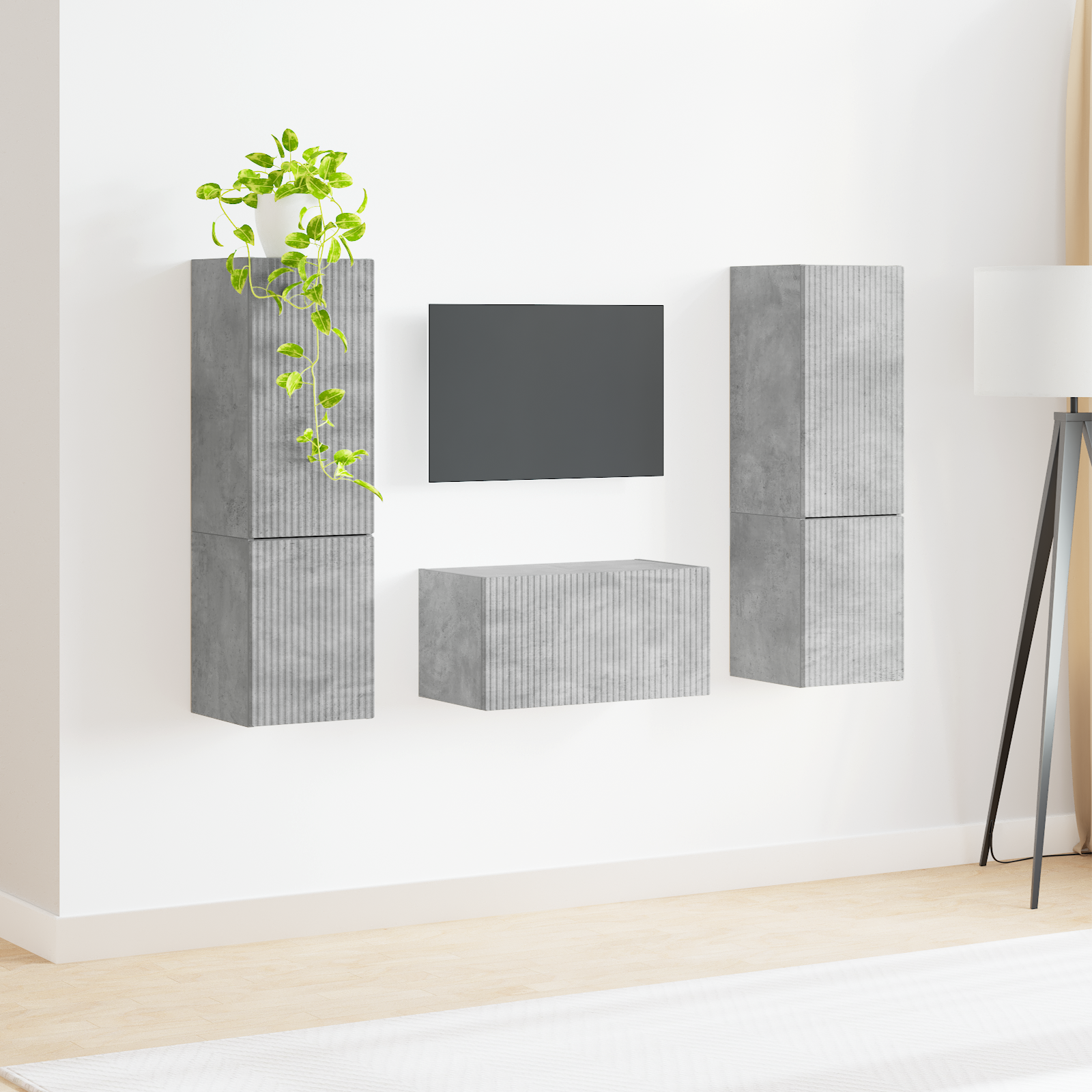 3 pcs Concrete grey
