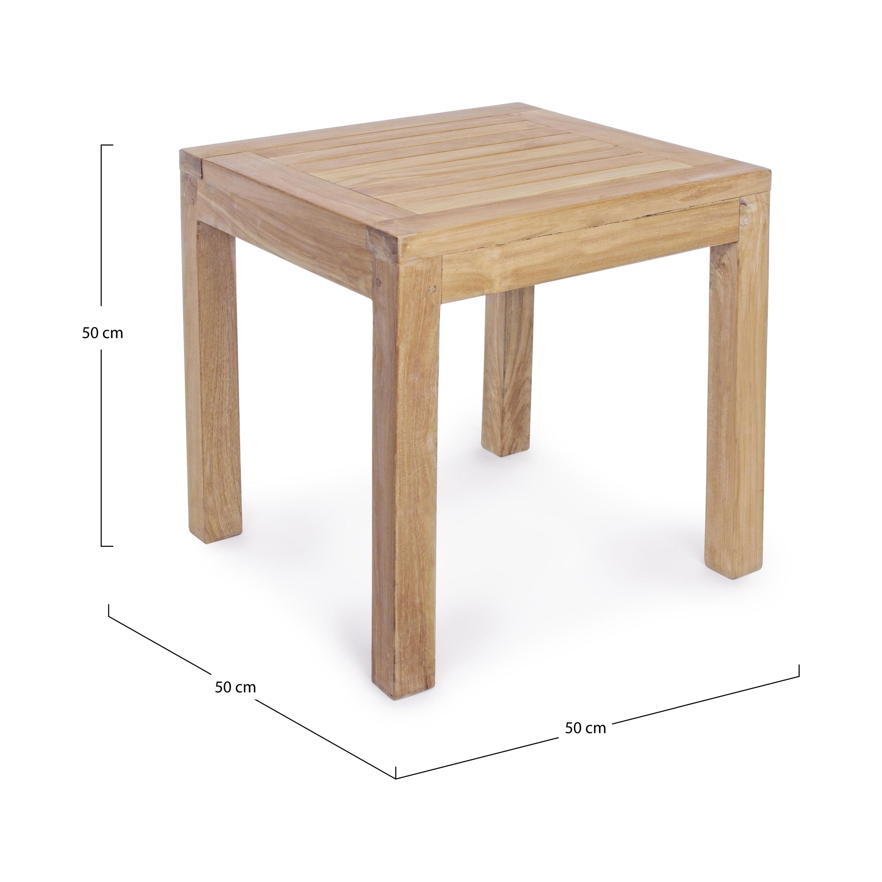 TEAK lauko kavos staliukas, 50x50cm